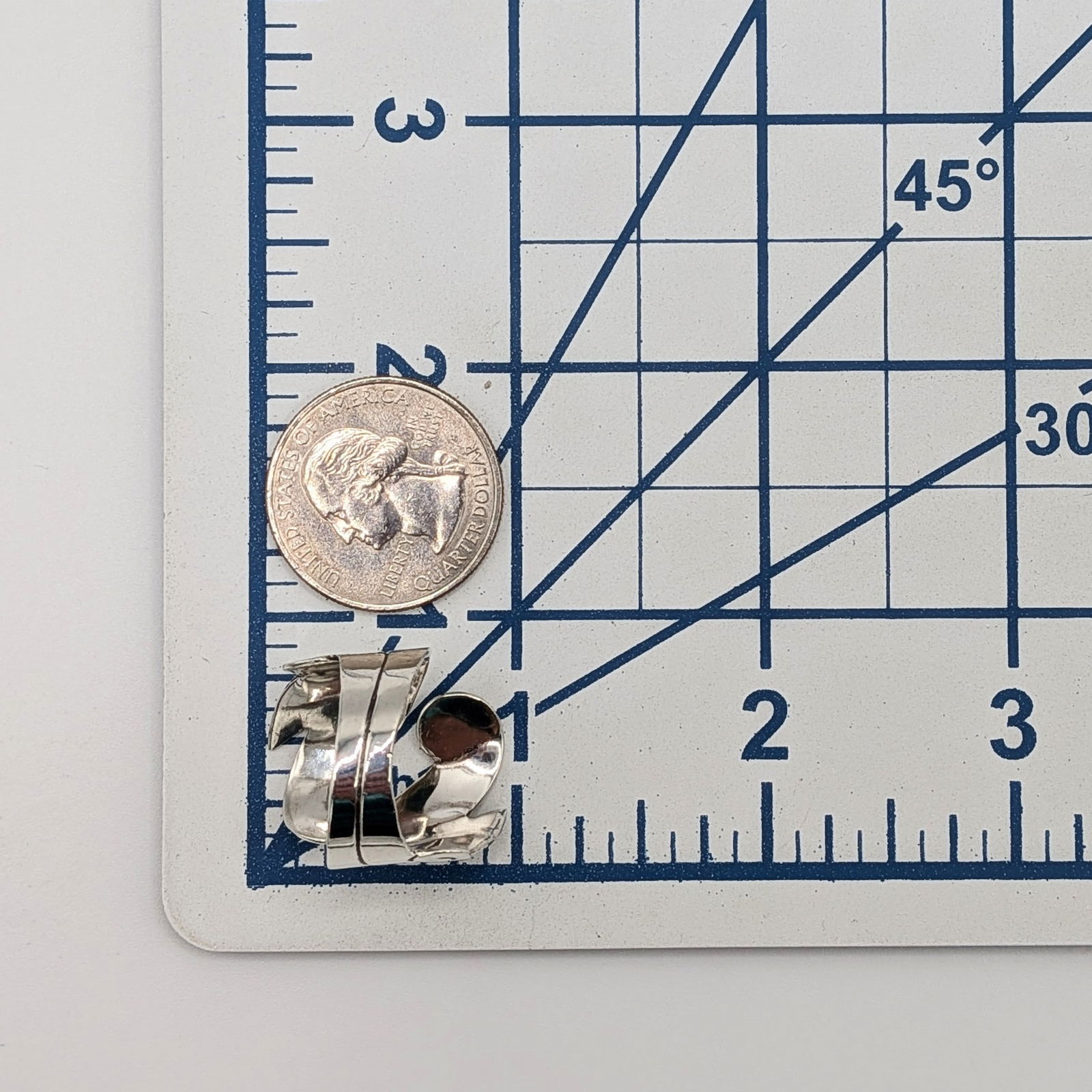 Signed Mexican Sterling Silver Adjustable Leaf Wrap Ring - 5