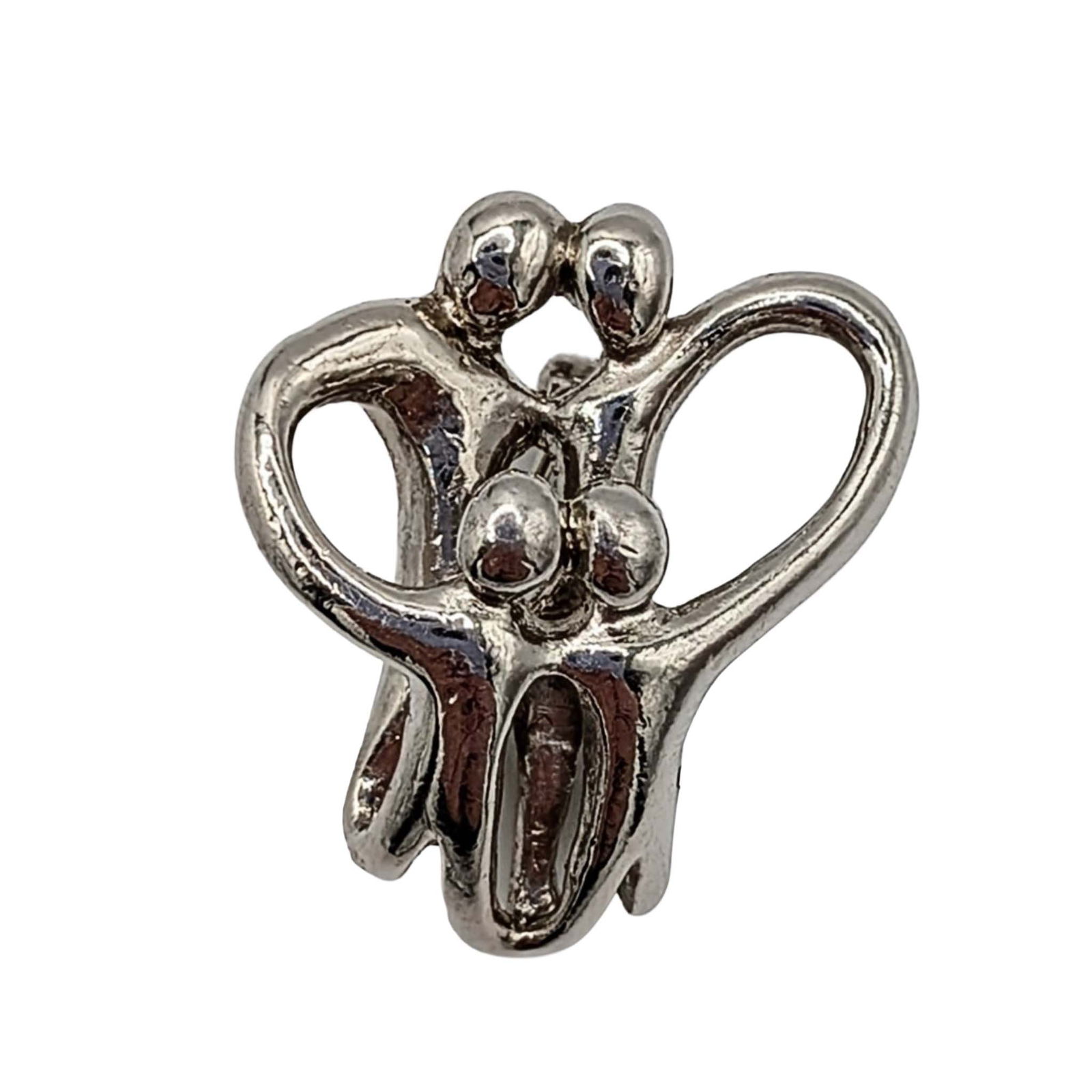 Sterling Silver Modern Family Brooch/Pendant: Sterling Silver Modern Family Brooch/Pendant. Signed 925. 9g