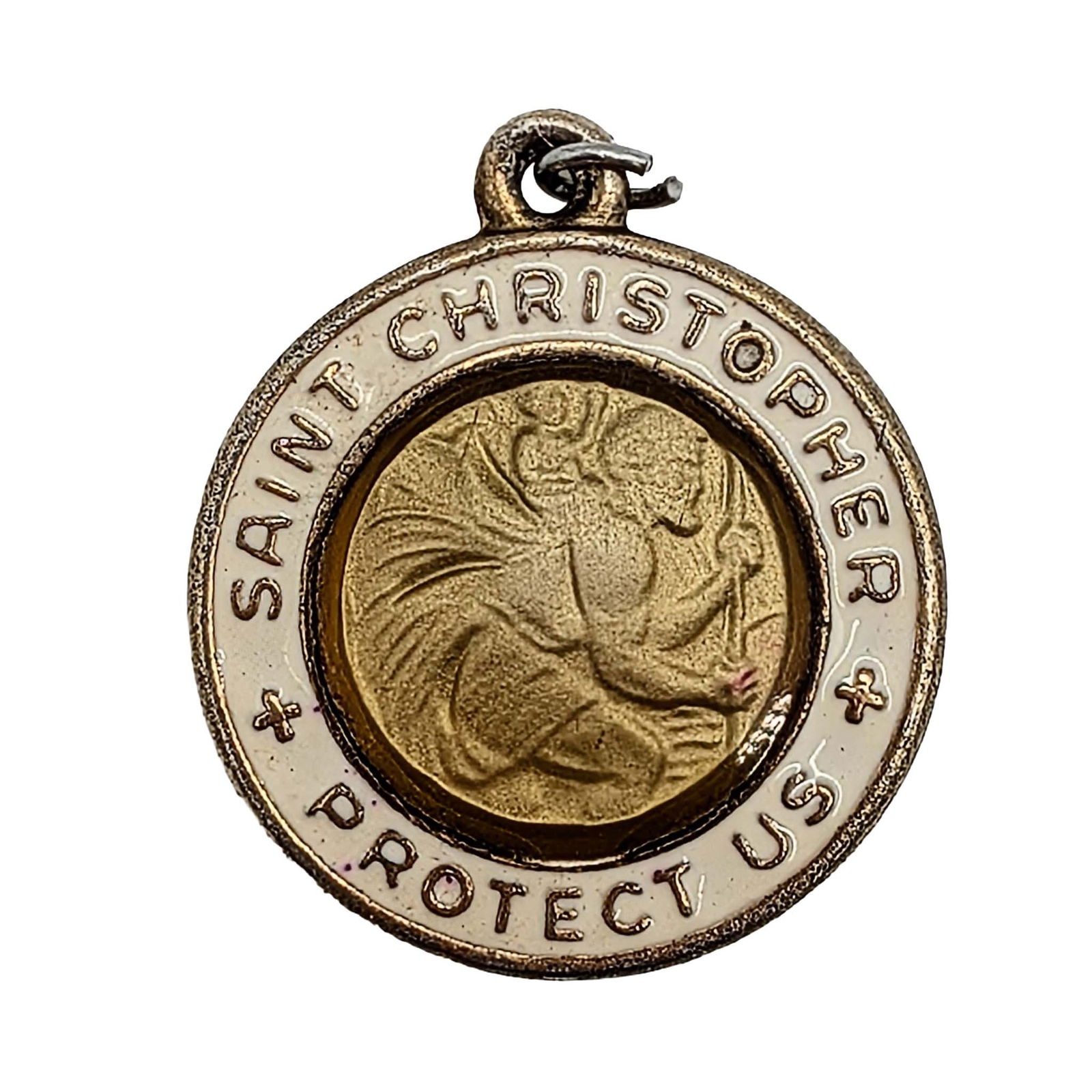 Alex & Ani Gold Over Sterling Silver St. Christopher Medal: Alex & Ani Gold Over Sterling Silver St. Christopher Medal. Signed Alex & Ani 925 Energy. 3.7g