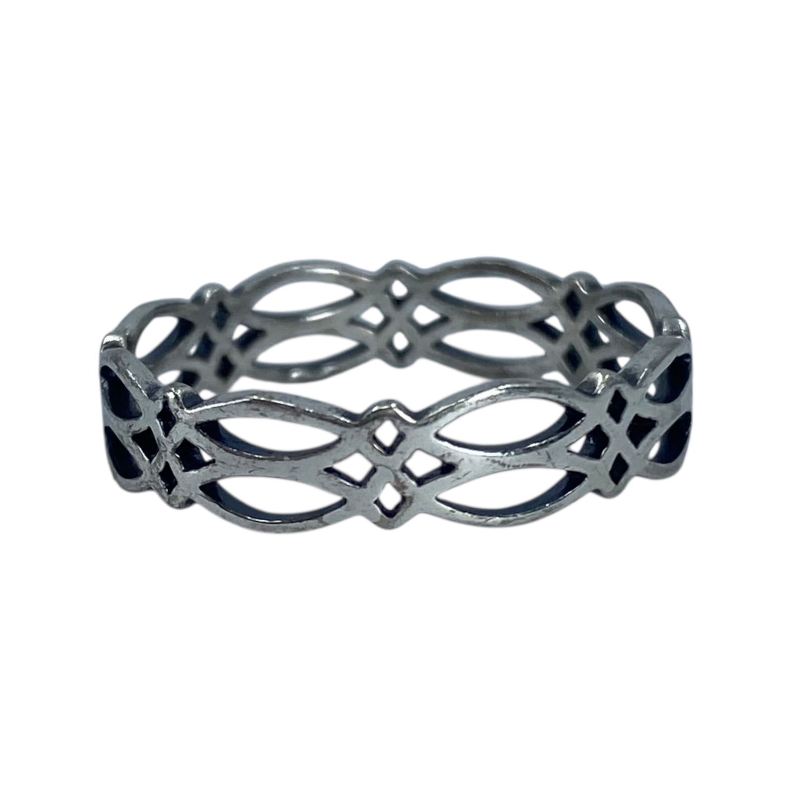 Sterling Celtic Knot Cut Out Ring 2g sz 8.75: Sterling Celtic Knot Cut Out Ring 2g sz 8.75 Engraved 925