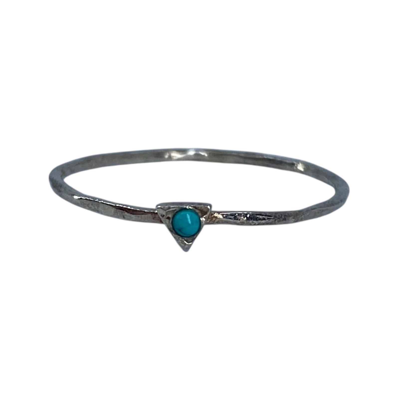 Sterling Turquoise Hammered Dainty Ring 1g sz 9: Sterling Turquoise Hammered Dainty Ring 1g sz 9 Engraved 925