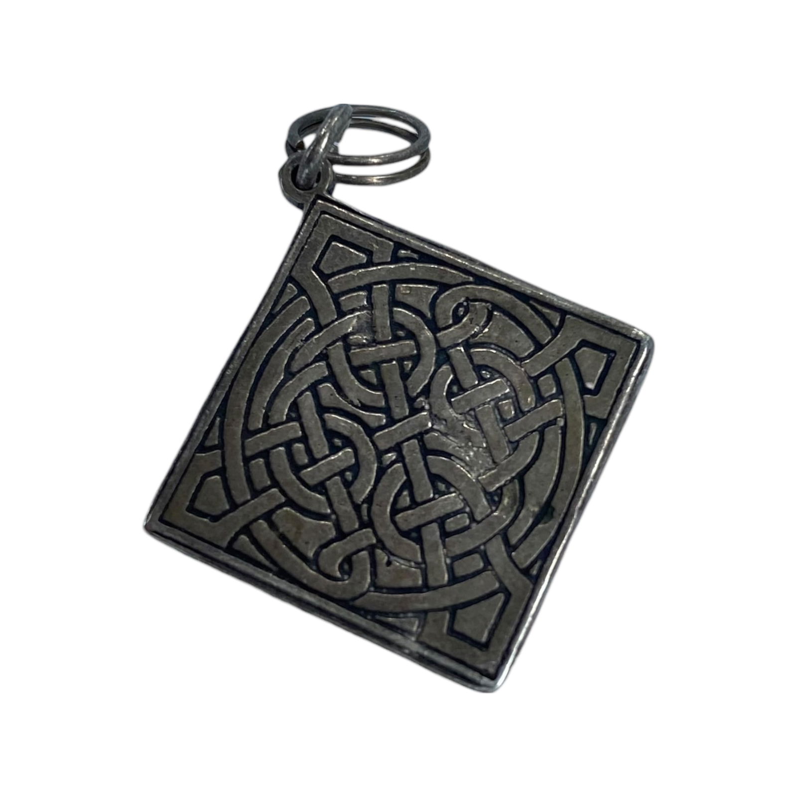 Sterling Celtic Knot Diamond Pendant 6g: Sterling Celtic Knot Diamond Pendant 6g Engraved .925, Sold as is - Small dent in pendant