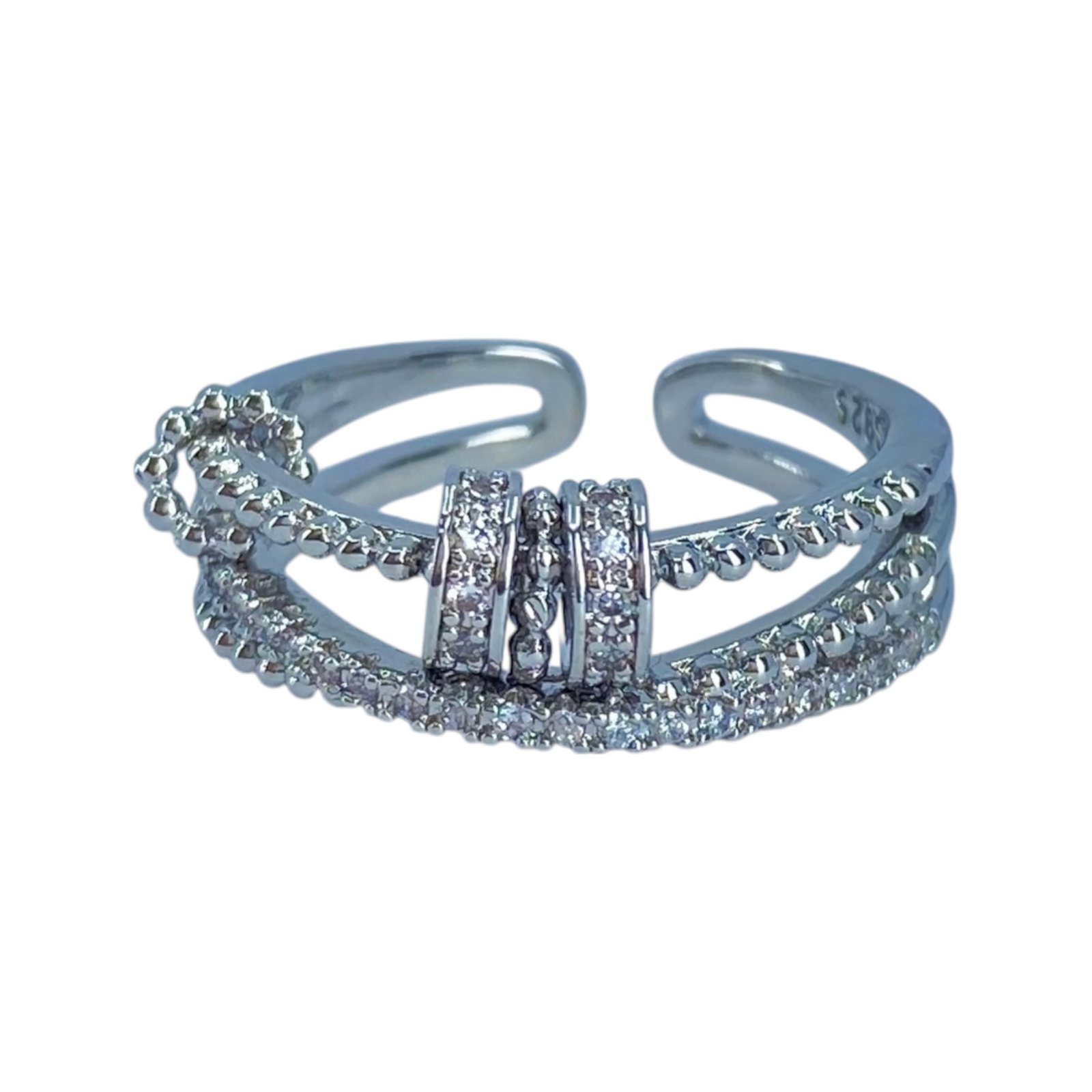 Sterling Rhinestone Fidget Ring 3g (1 of 5)