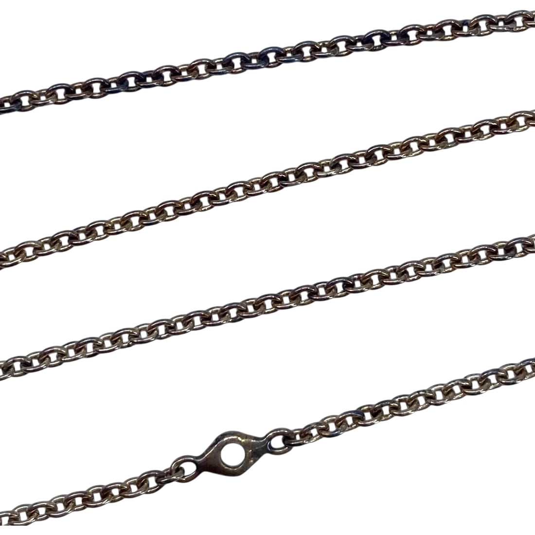 Pandora Gold Over Sterling Cable Chain 17.75in 5.31g: Pandora Gold Over Sterling Cable Chain 17.75in 5.31g Engraved S925 ALE and Diamond Ring, Sold as is: Gold Fading