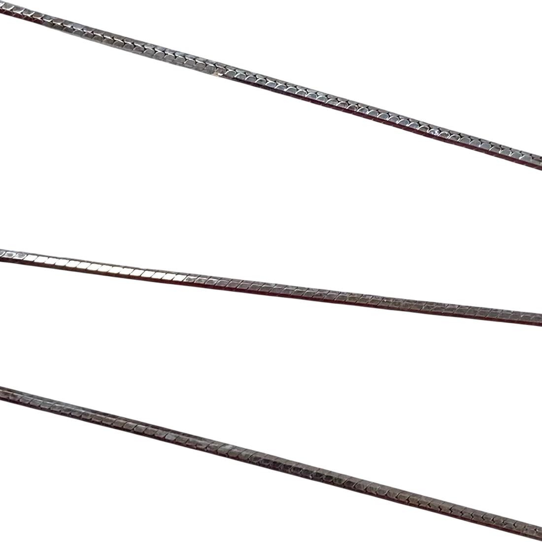 Sterling Boxy Snake Chain 18.5in 2.2g: Sterling Boxy Snake Chain 18.5in 2.2g Engraved 925 Italy SS