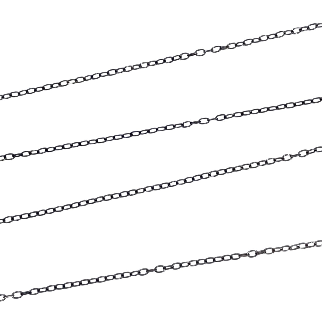 Signed Sterling Cable Chain 18.5in 1g: Signed Sterling Cable Chain 18.5in 1g Engraved with Circle and Triangle Hallmark 925 Italy