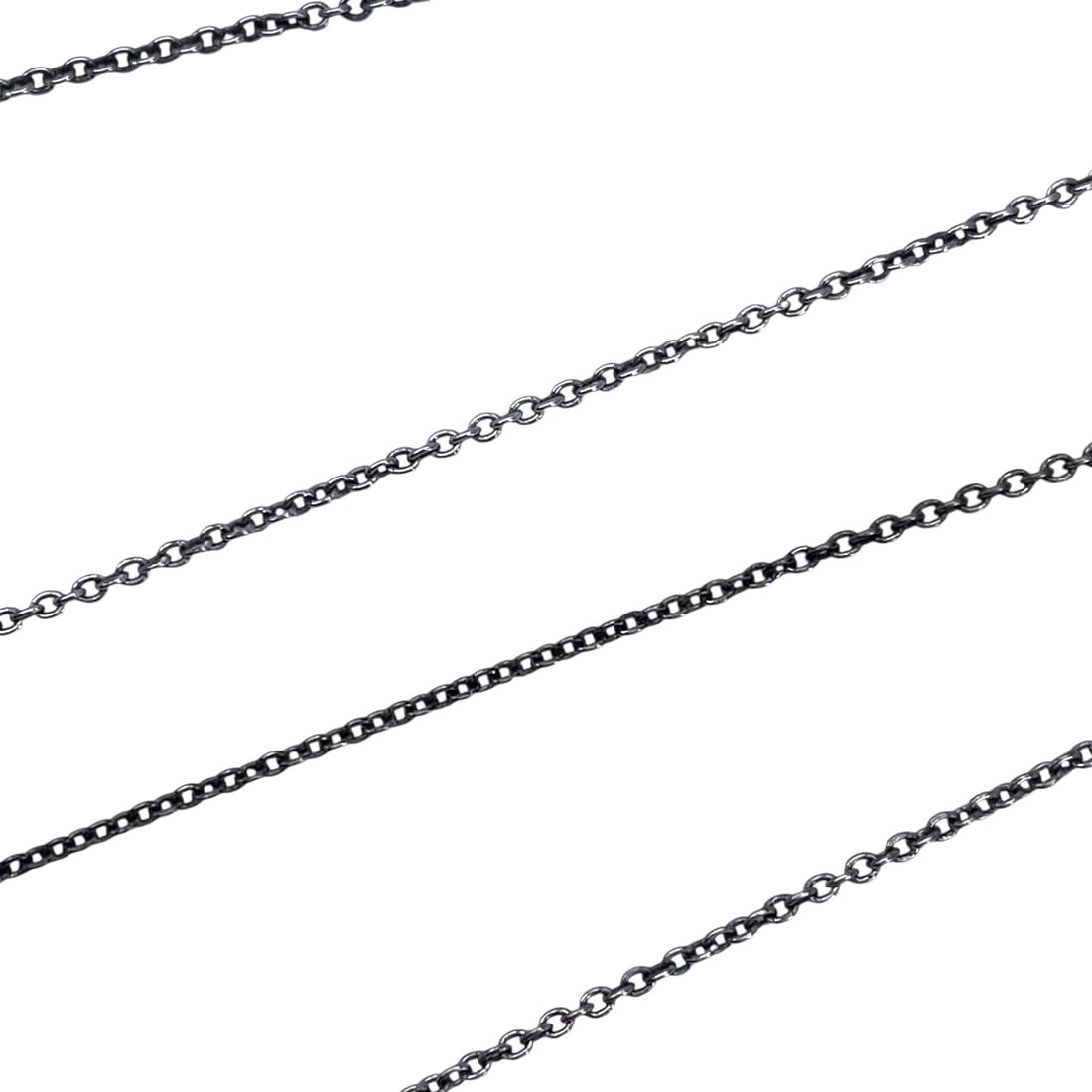 Signed Sterling Cable Chain 18in 1.5g: Signed Sterling Cable Chain 18in 1.5g Engraved with a T stamped Hallmark, 925