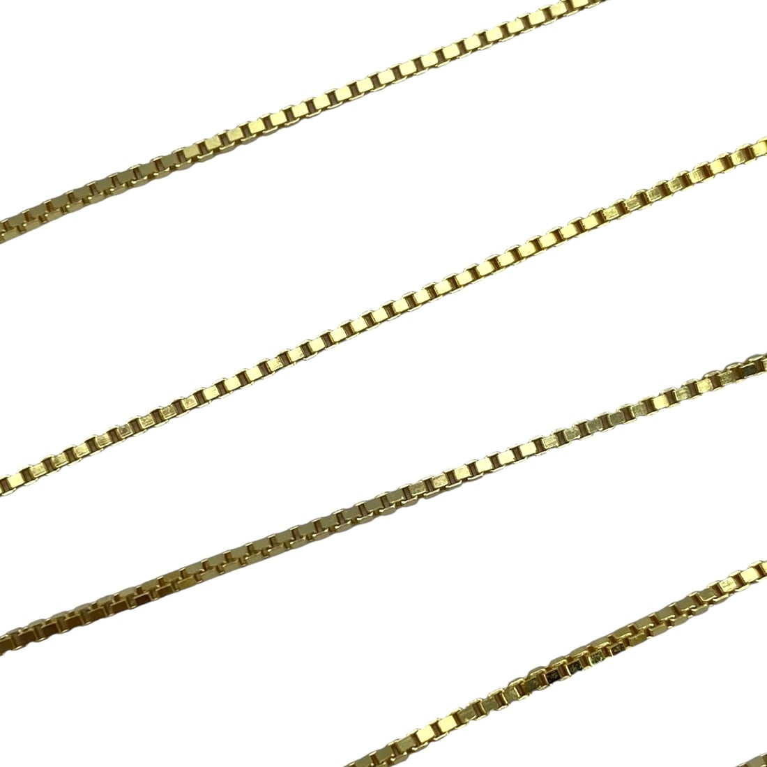 Signed Gold Over Sterling Adjustable Box Chain 22in 4g: Signed Gold Over Sterling Adjustable Box Chain 22in 4g Engraved Sterling Forever SW 925