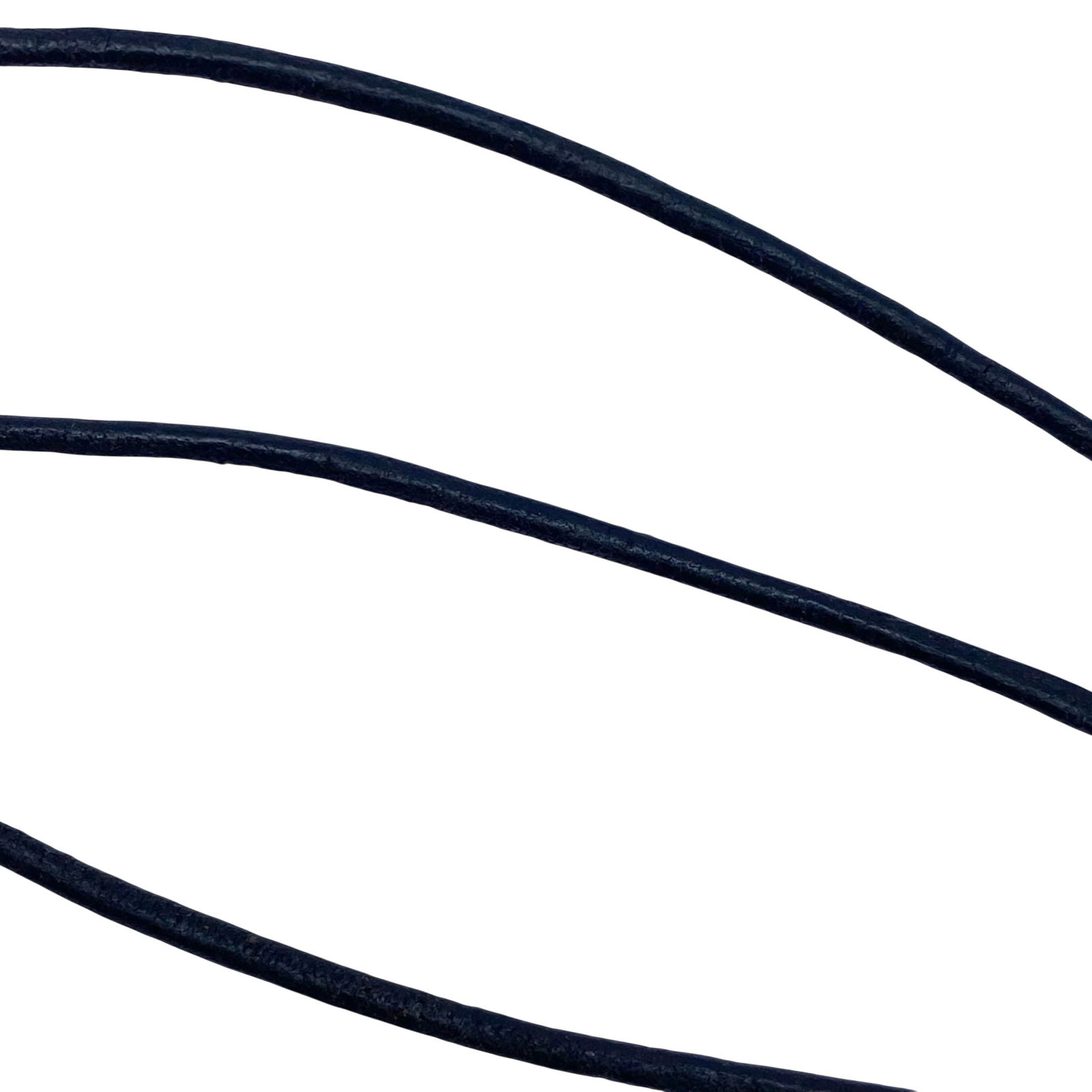 Leather Cord Necklace 16.25in 2.7g: Leather Cord Necklace With Sterling Clasp 16.25in 2.7g Engraved Sterling