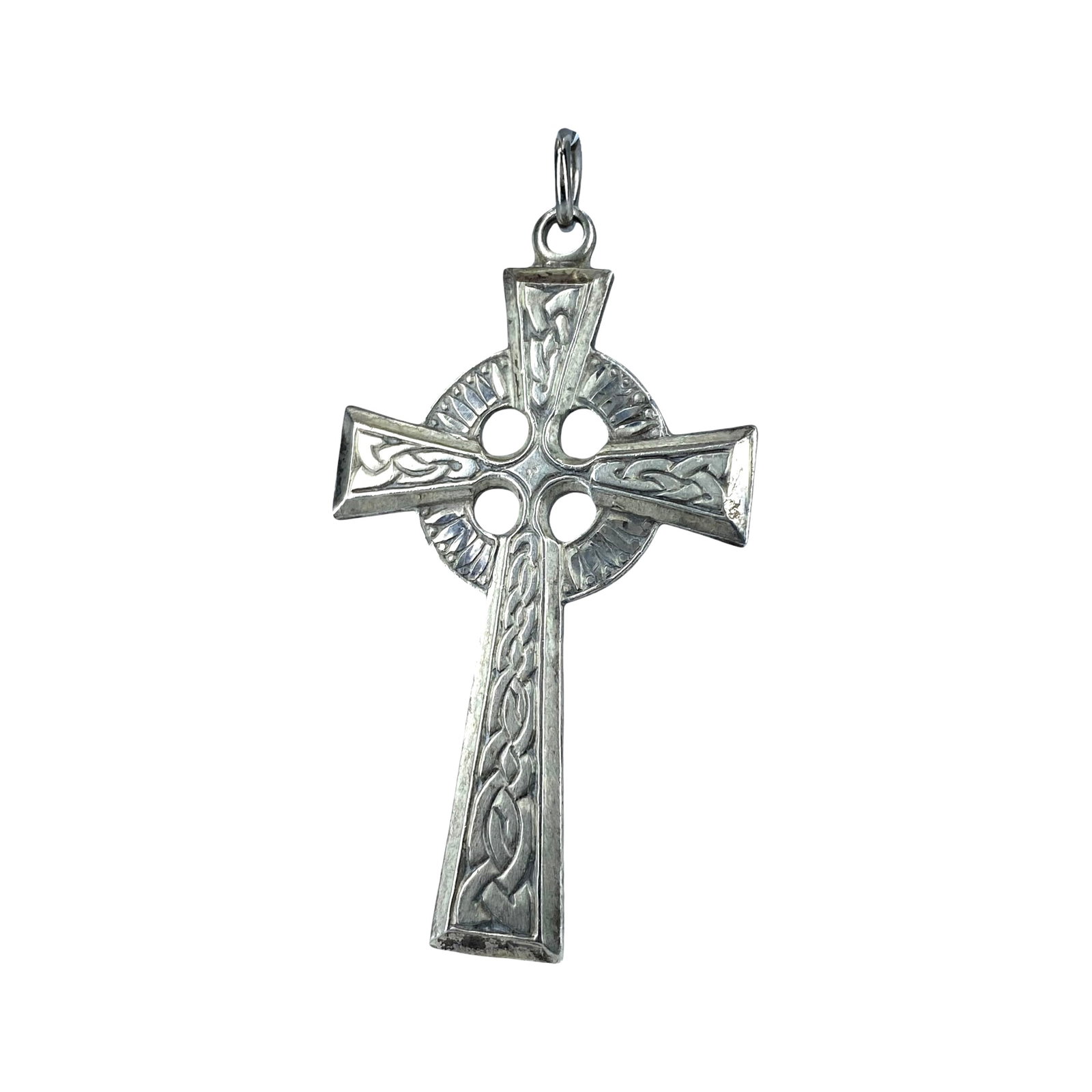 Chapel Sterling Celtic Cross Pendant 5g: Chapel Sterling Celtic Cross Pendant 5g Engraved Sterling Chapel