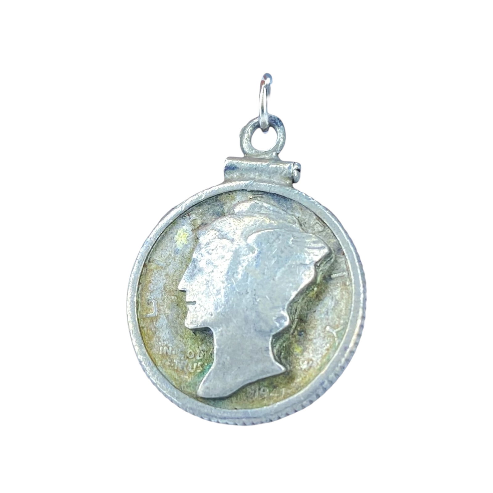 Silver Mercury Dime Pendant 3.2g: Silver Mercury Dime Pendant 3.2g