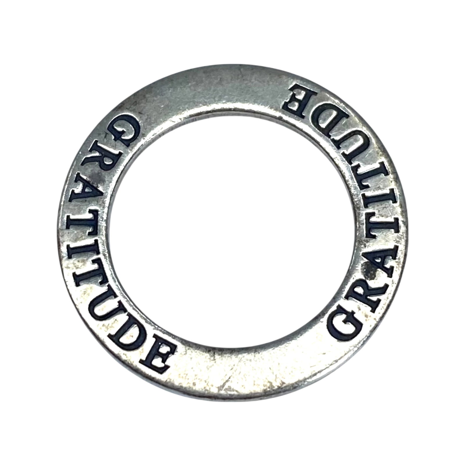 Signed Sterling Gratitude Engraved Pendant 2.51g (1 of 3)