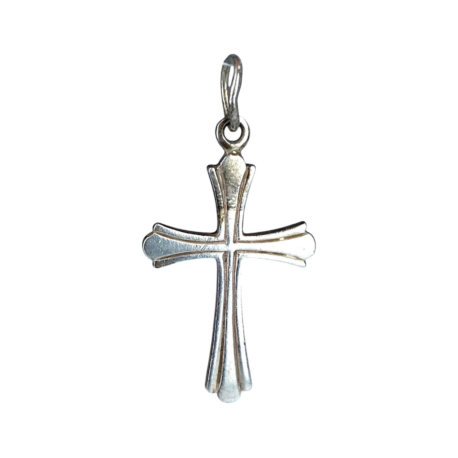 Signed Sterling Cross Pendant 1.4g: Signed Sterling Cross Pendant 1.4g Engraved 925 LA