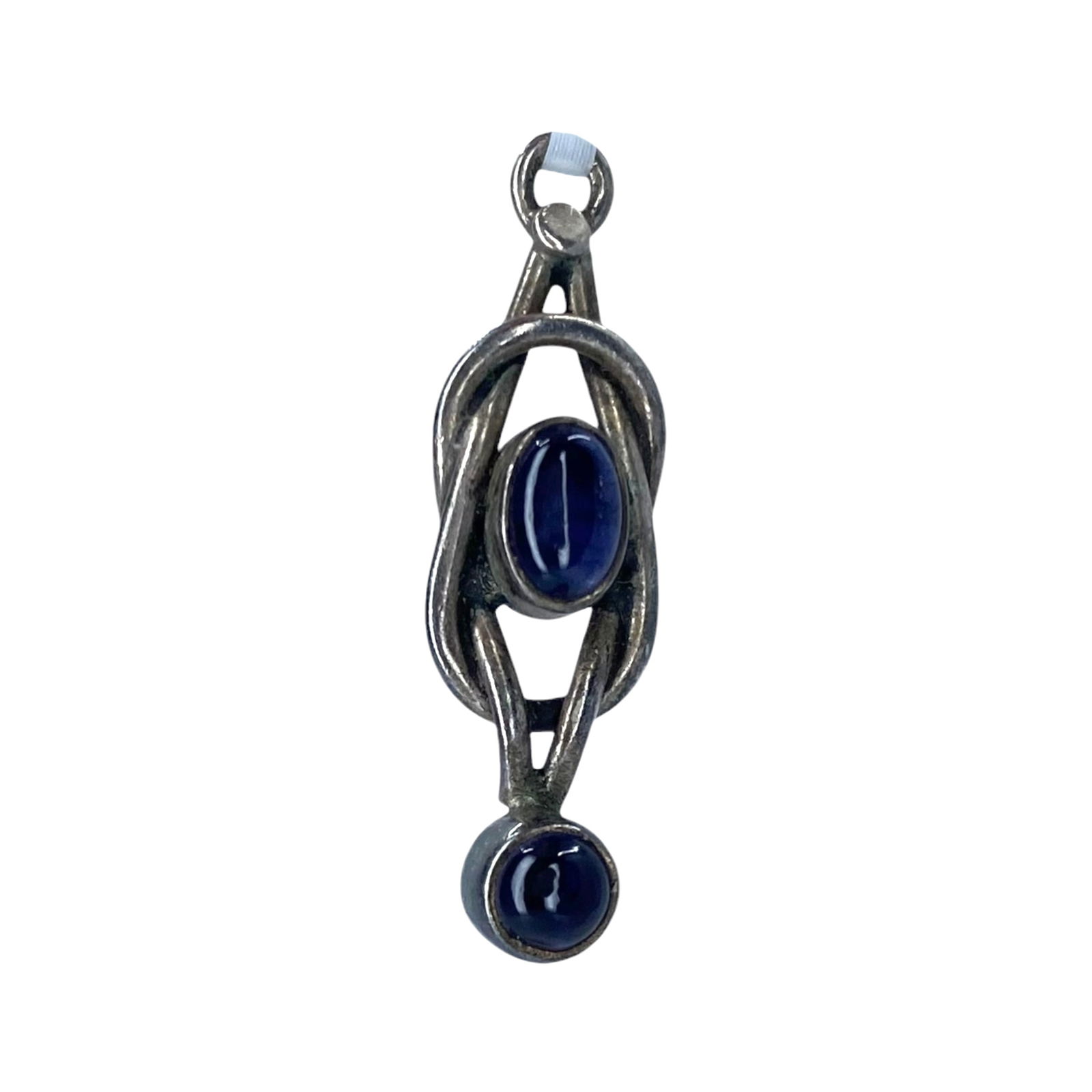 Sterling Iolite Interesting Knot Pendant 2g: Sterling Iolite Interesting Knot Pendant 2g