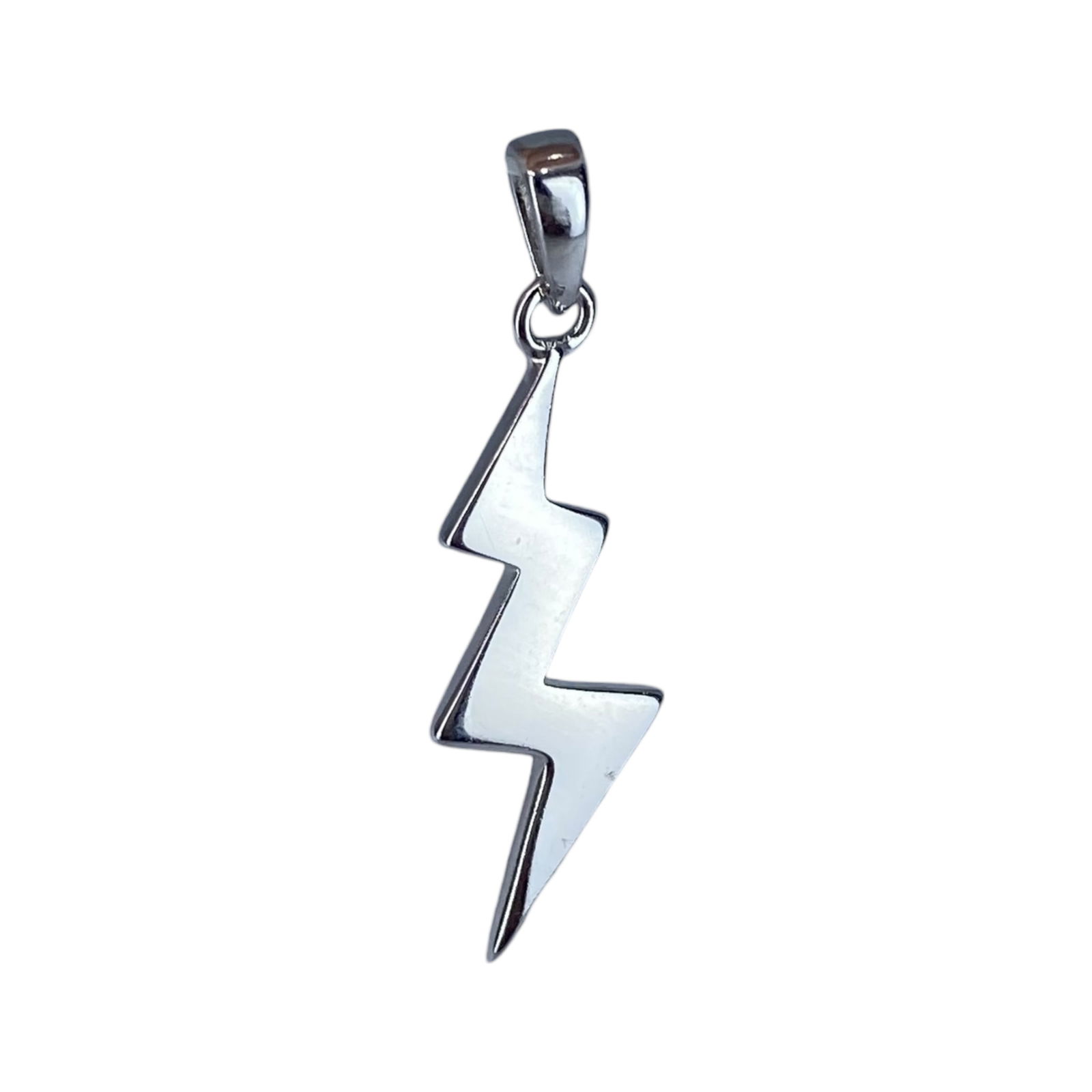Signed Sterling Lighting Bolt Pendant 1g: Signed Sterling Lighting Bolt Pendant 1g Engraved DL China