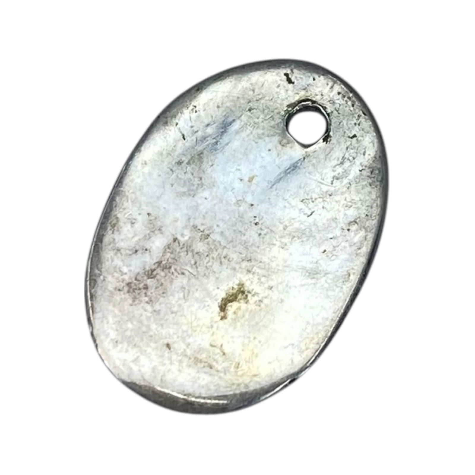 Sterling Oval Plate Charm 1.12g: Sterling Oval Plate Charm 1.12g