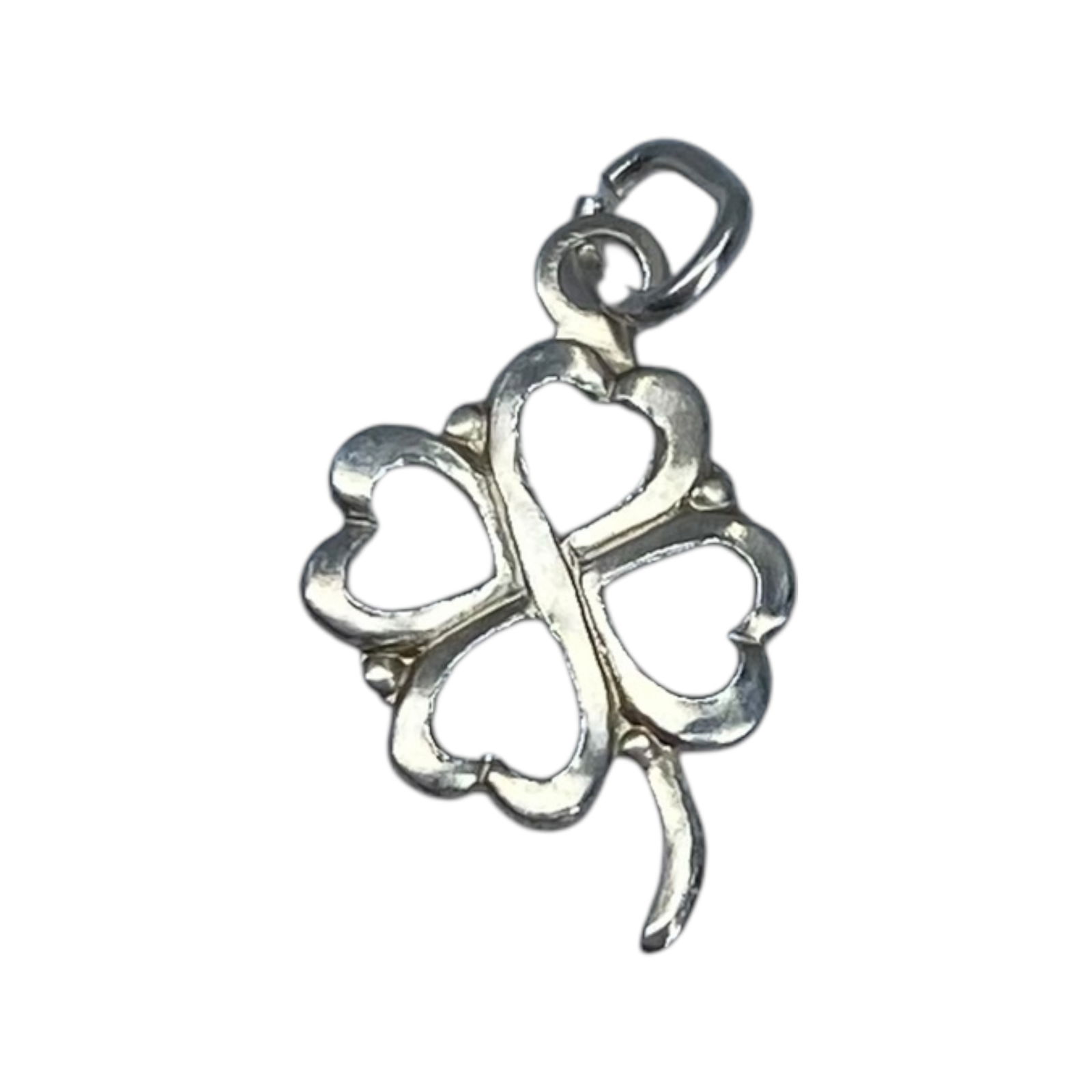 Sterling Four Leaf Clover Charm 0.13g: Sterling Four Leaf Clover Charm 0.13g