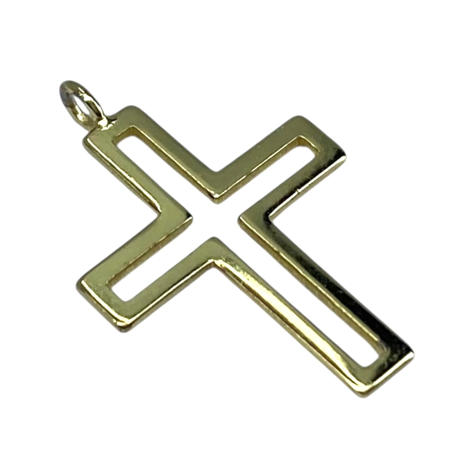 Gold over Sterling Cross Cut Out Charm 0.3g (1 of 4)