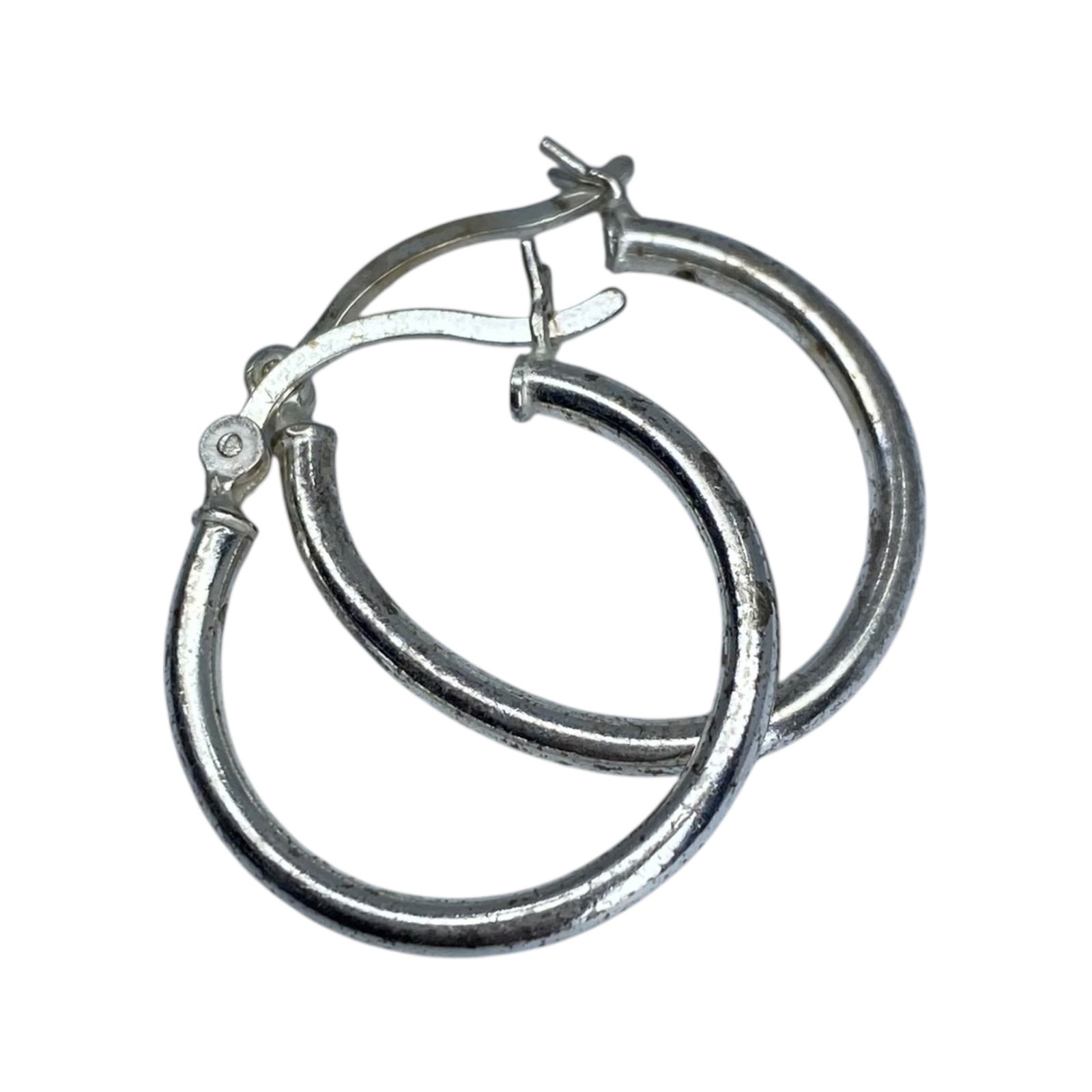 Signed Sterling Hoop Earrings 2g: Signed Sterling Hoop Earrings 2g Engraved SU 925 IN, Sold as is - seems to be flaking