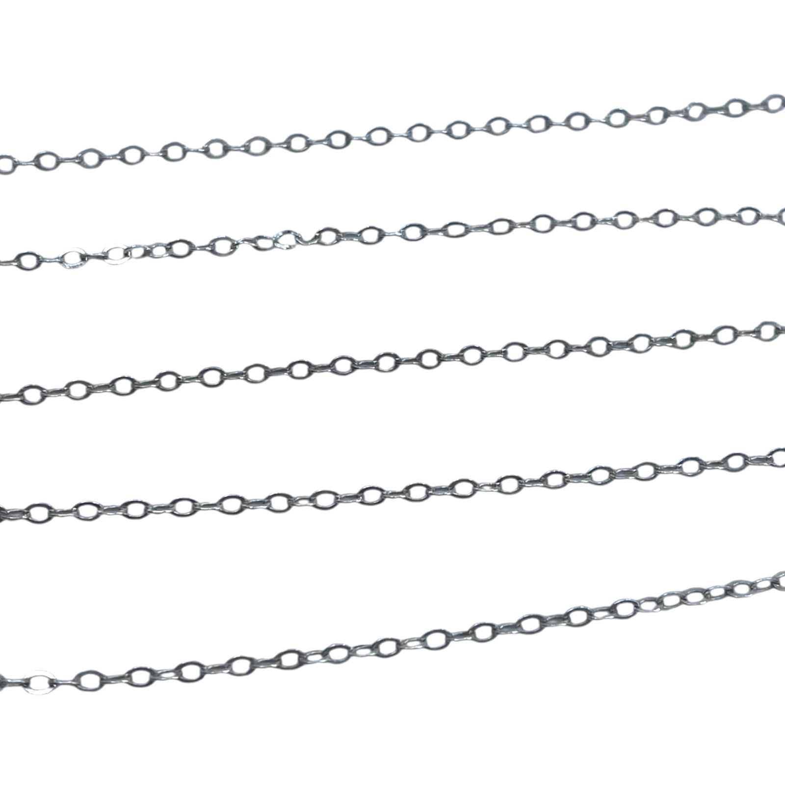 Sterling Cable Chain With Pearl 18.5in 1.43g: Sterling Cable Chain With Pearl 18.5in 1.43g Engraved 925