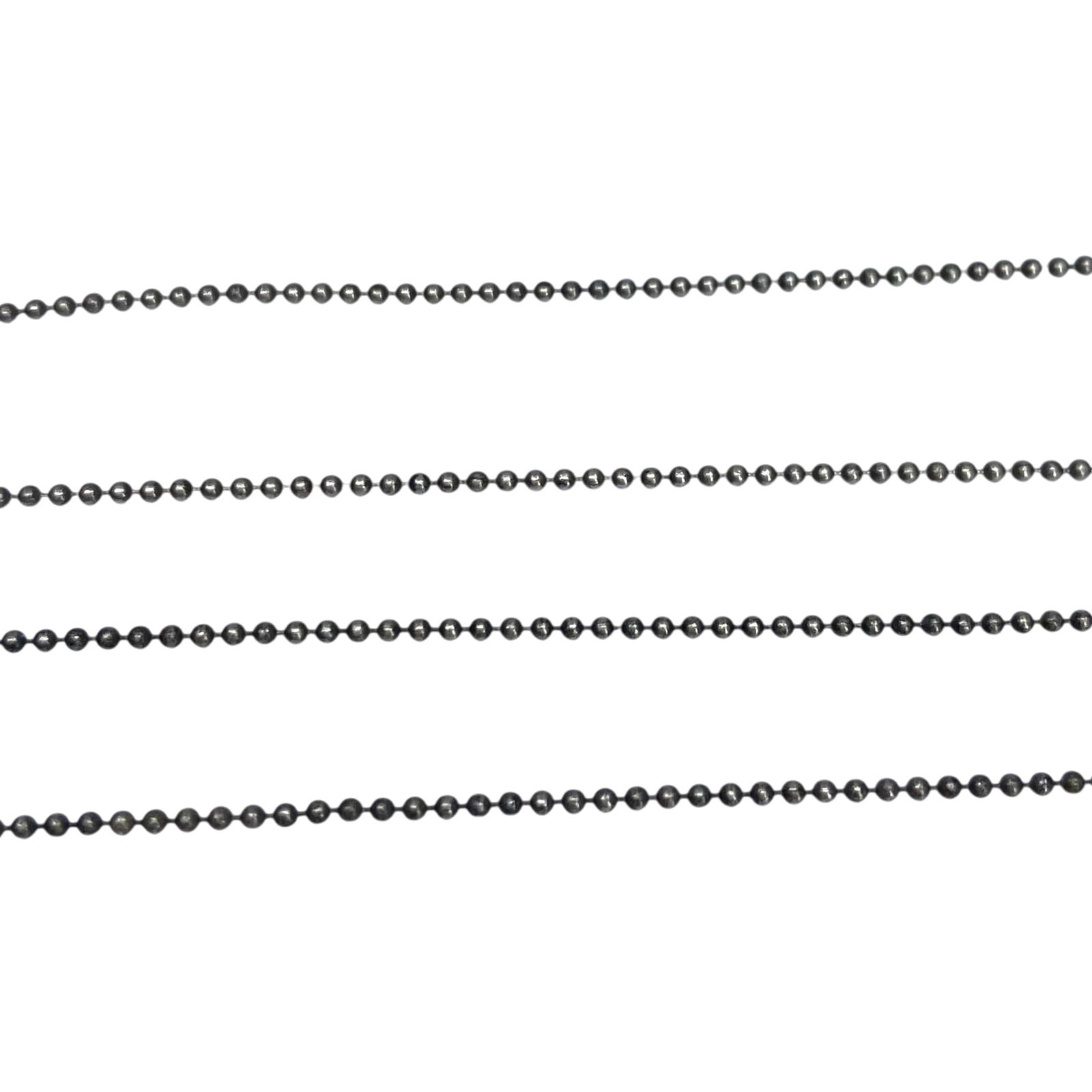 Signed Sterling Bead Chain 18.5in 2g: Signed Sterling Bead Chain 18.5in 2g Engraved 925 N/C