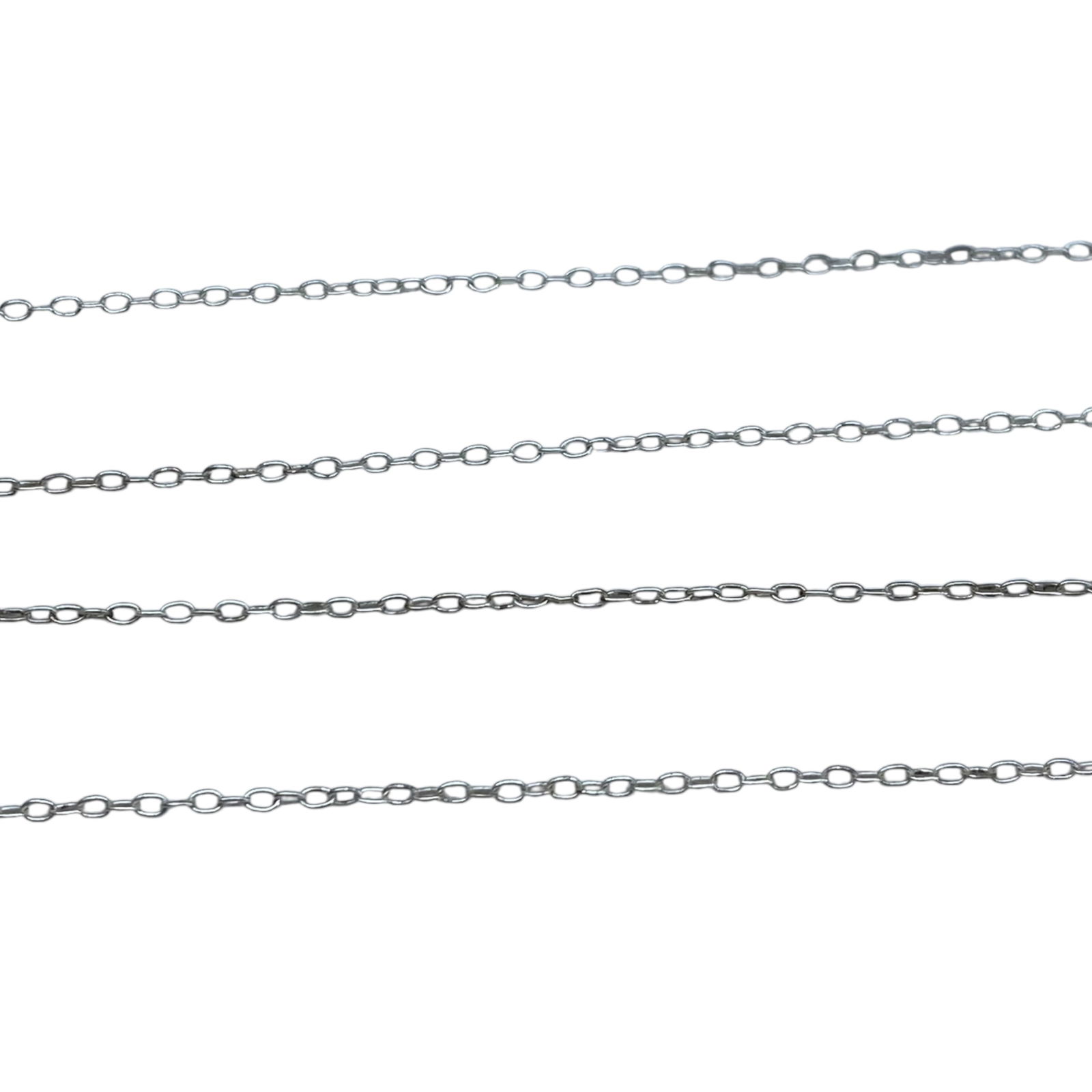 Sterling Cable Chain 18.5in 0.7g: Sterling Cable Chain 18.5in 0.7g Hallmark with Circle and Triangle 925 Italy