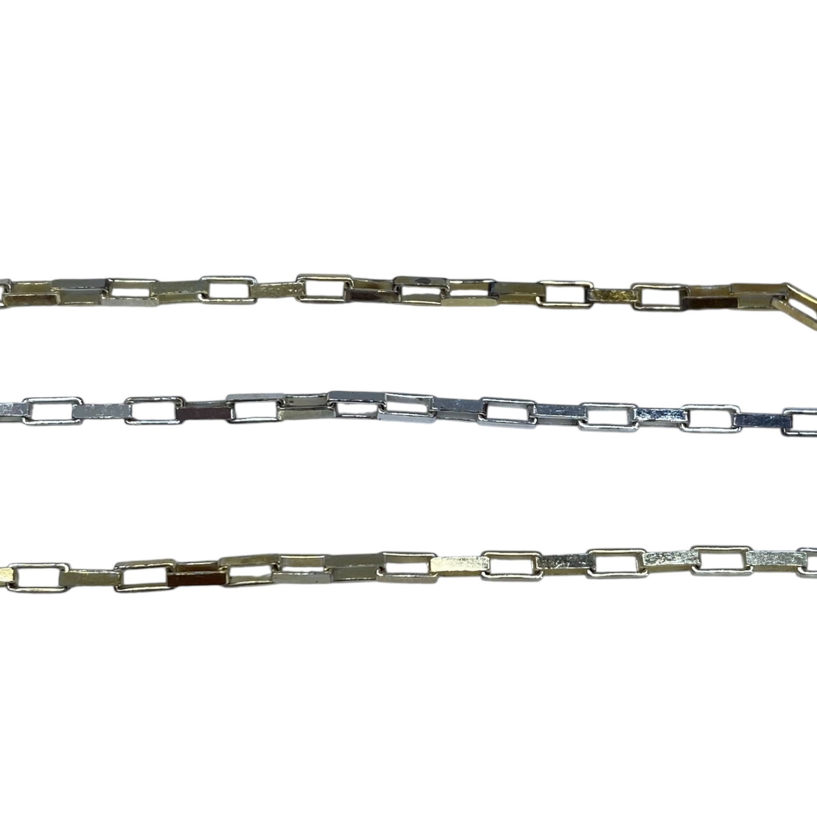 Sterling Ombré Paperclip Chain 18in 3.4g: Sterling To Gold Over Sterling Paperclip Chain 18in 3.4g Engraved 925 Italy, sold as is - may have been all gold over sterling and faded