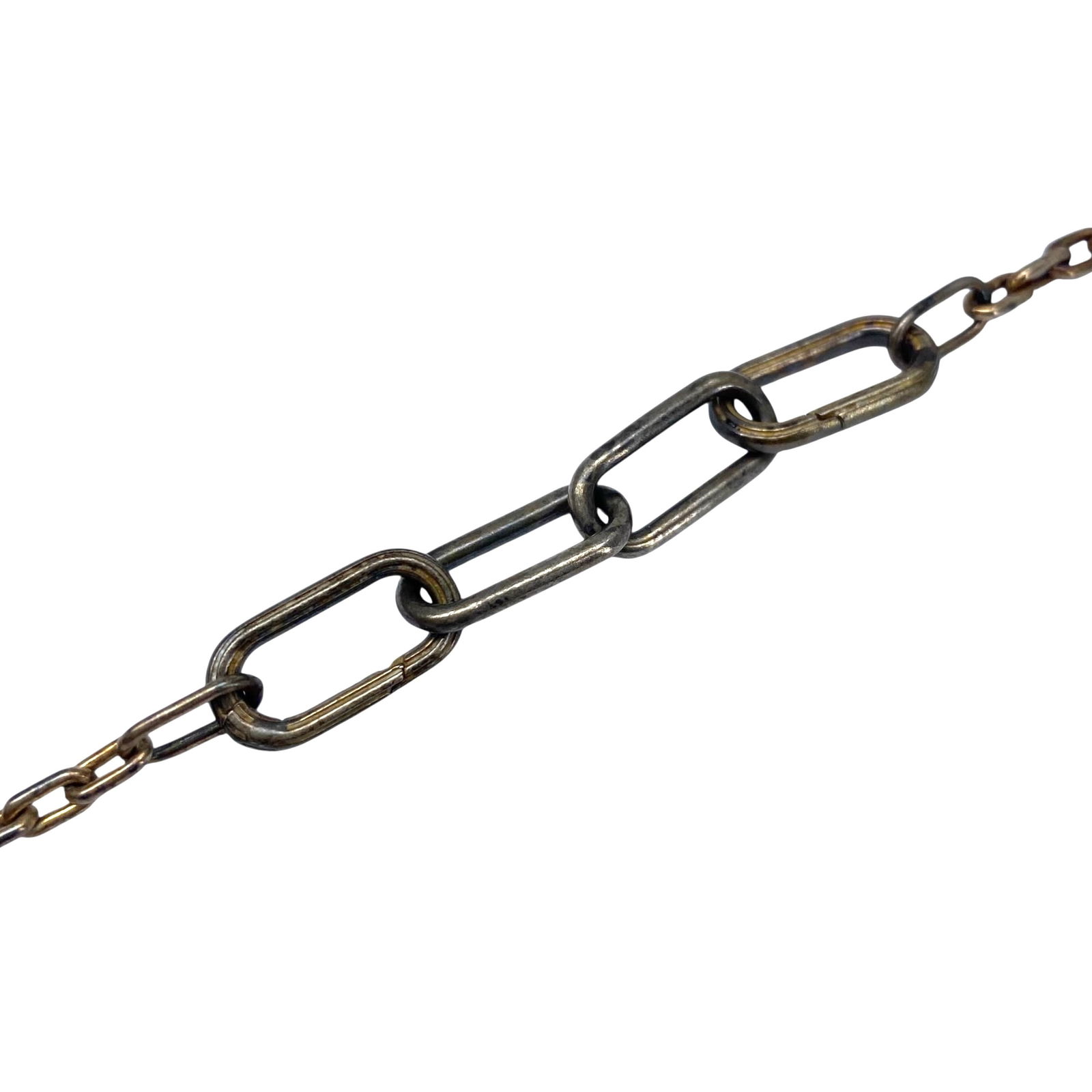 Pandora Sterling Multi Size Paperclip Link Bracelet 6.5in 8g: Pandora Sterling Multi Size Paperclip Link Bracelet 6.5in 8g Engraved Pandora, 2 big links open for easy charm attachment