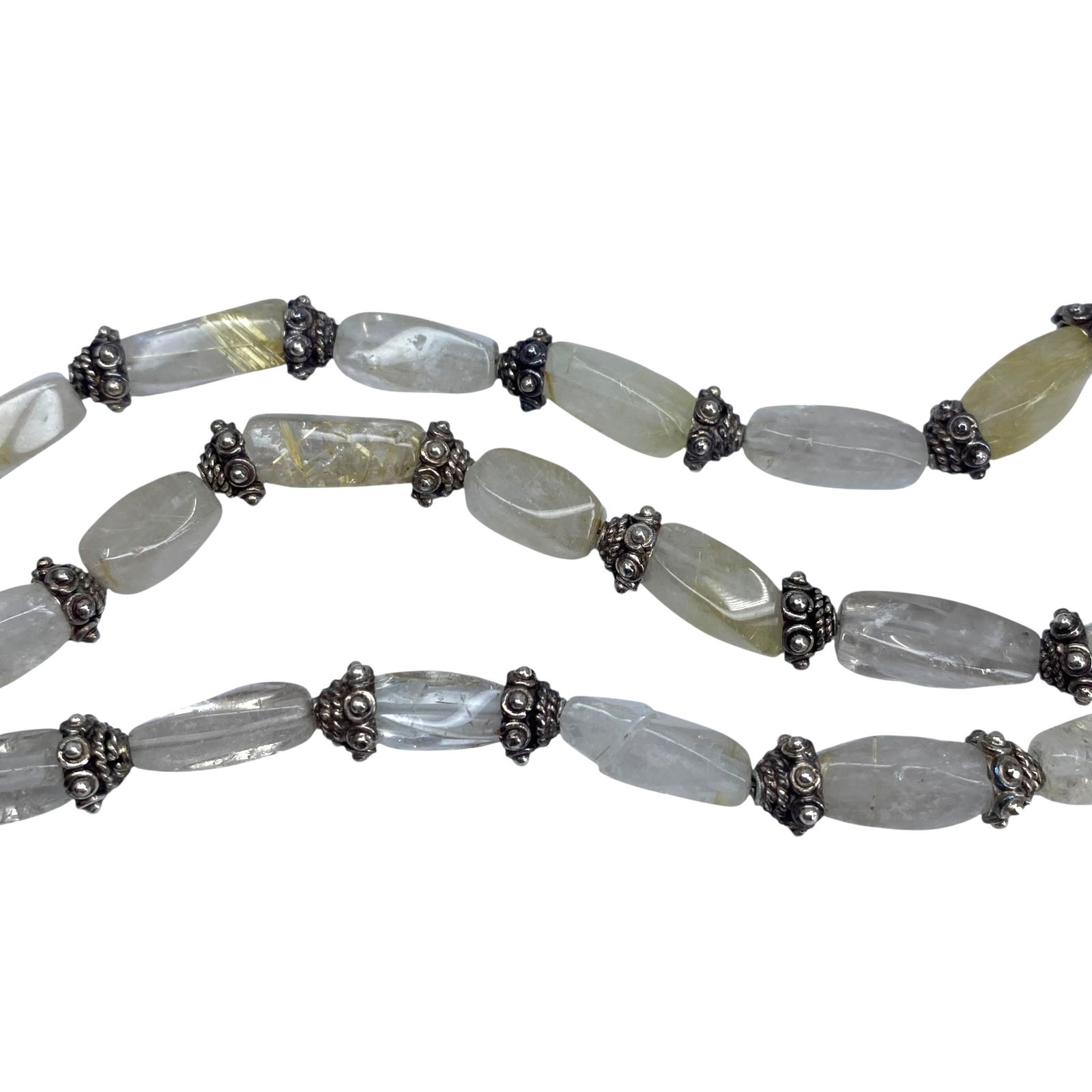 Signed Sterling Chunky Quartz 3 Chain Toggle Clasp Bracelet 8in 54g: Signed Sterling Chunky Quartz 3 Chain Toggle Clasp Bracelet 8in 54g Engraved b. Fatica