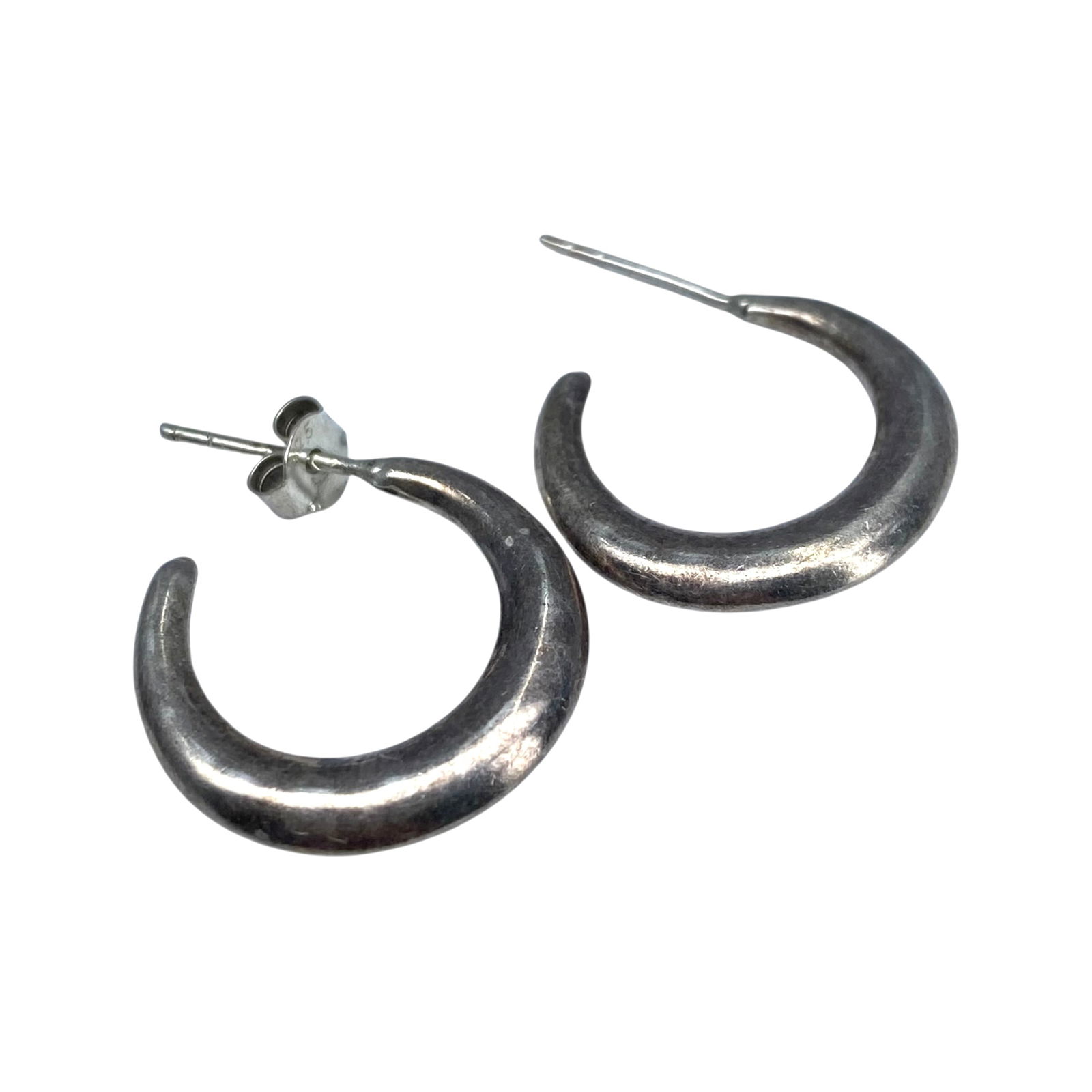 Sterling Vintage Hoop Earrings 2.2g (1 of 3)