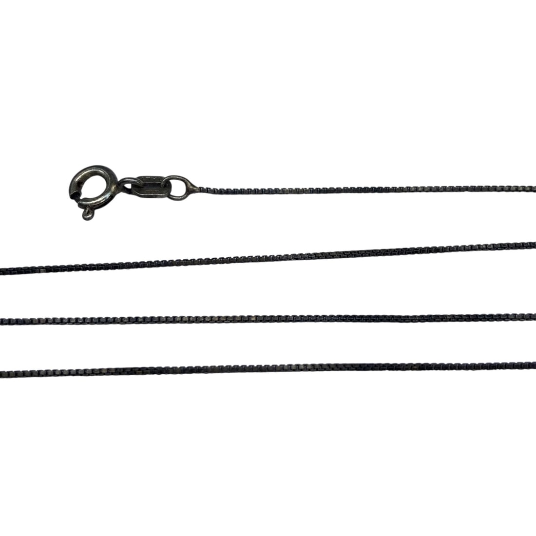 Sterling Box Chain 18in 1.4g: Sterling Box Chain 18in 1.4g Engraved 925 Italy