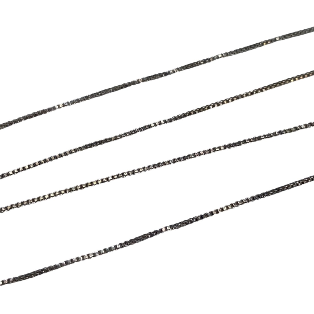 Signed Sterling Box Chain 16in 2g: Signed Sterling Box Chain 16in 2g Engraved GM 925 Italy