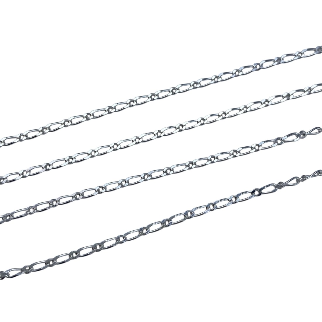 Signed Sterling Figaro Chain 24in 2.42g: Signed Sterling Figaro Chain 24in 2.42g Engraved HAN 925 Italy