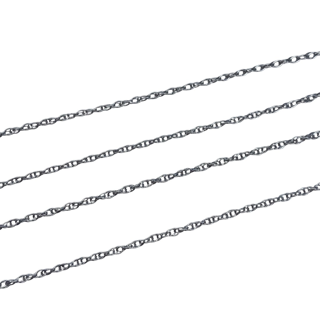 Signed Sterling Rope Chain 24in 2.13g: Signed Sterling Rope Chain 24in 2.13g Engraved Sterling Silver PPC