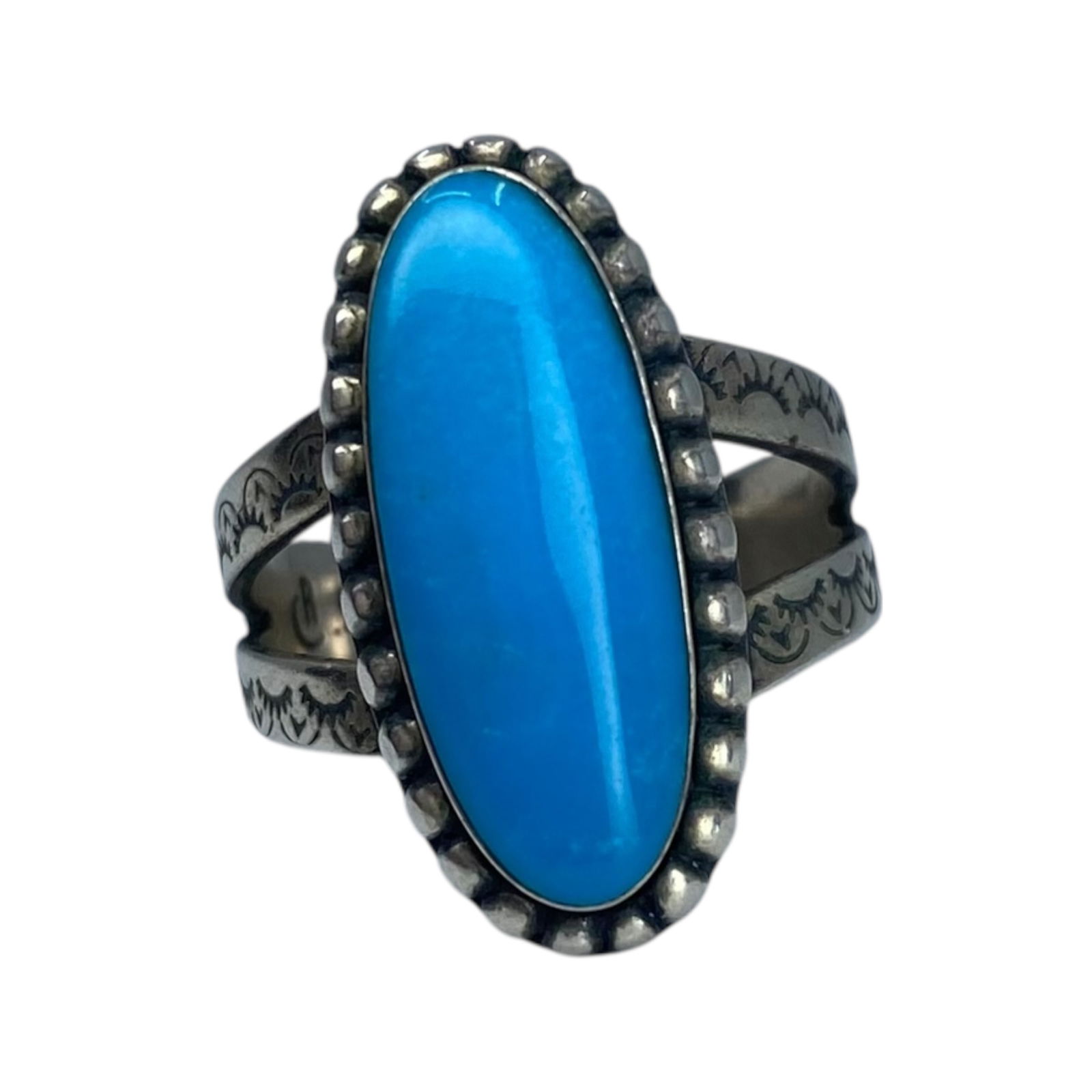 Relios Carolyn Pollack Sterling Engraved Oval Turquoise Ring Sz 10 9g: Relios Carolyn Pollack Sterling Engraved Oval Turquoise Ring Sz 10 9g, Engraved half moon with R .925 Copyright