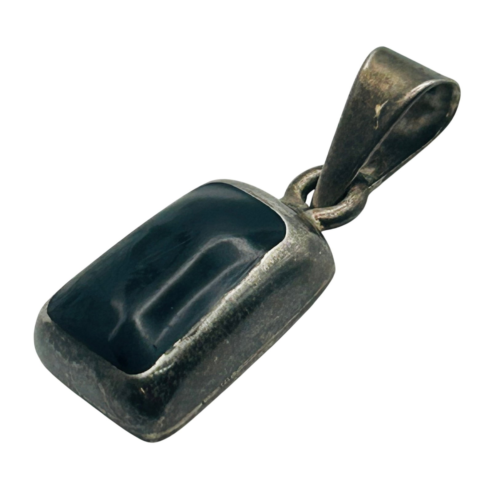 T-54 Taxco Sterling Stone Pendant: T-54 Taxco Sterling stone pendant. 6.00g