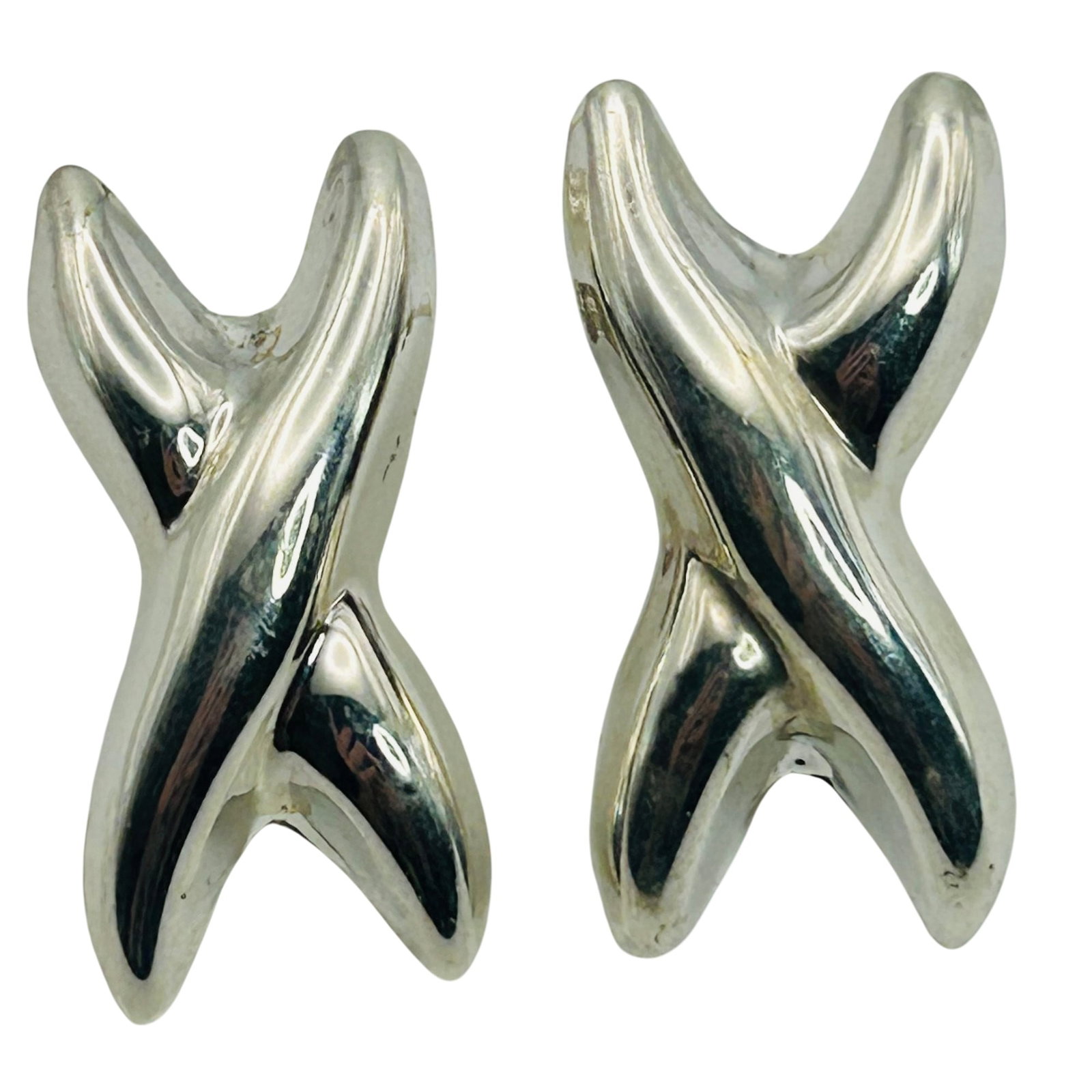 Taxco Sterling X Stud Earrings: Taxco Sterling x stud earrings. 11.50g