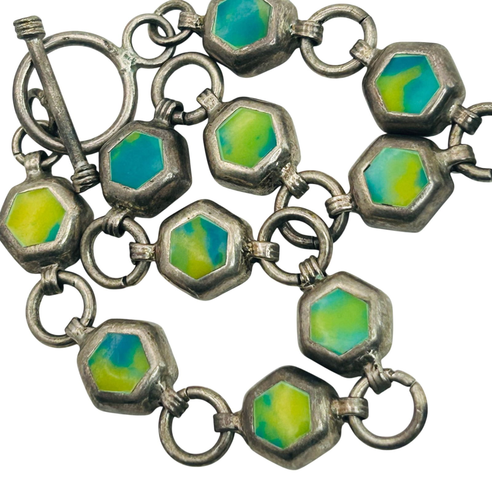 Mexico Sterling Calcite Bracelet: Mexico Sterling calcite bracelet. 19.60g