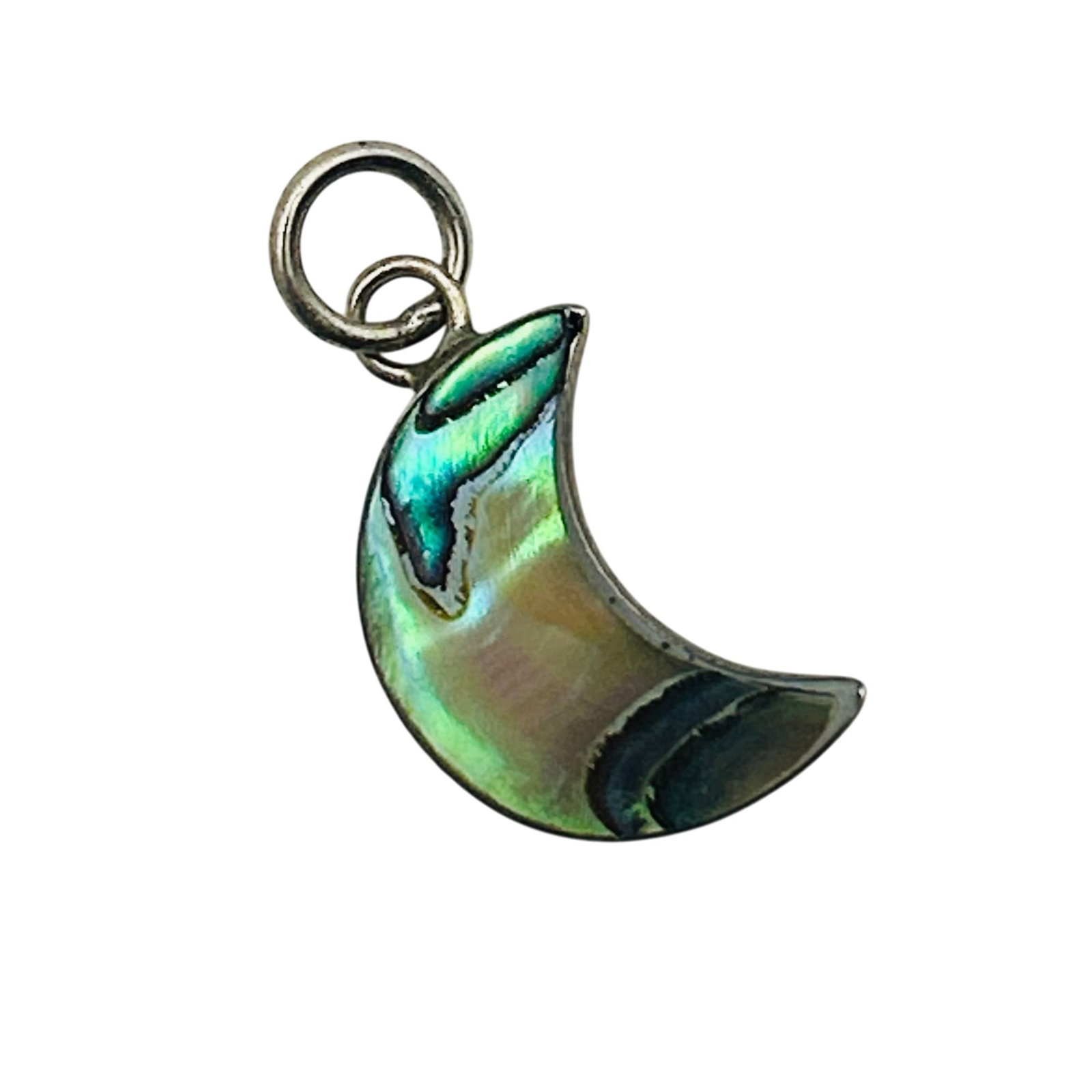 Sterling Abalone Southwest Moon Charm (1 of 4)