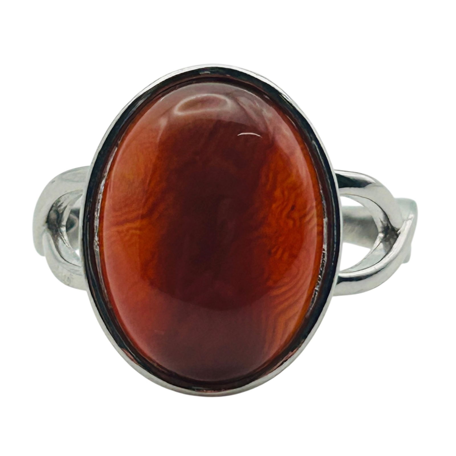 Sterling Garnet Oval Infinity Ring Size 9: Sterling garnet oval infinity ring size 9. 4.90g