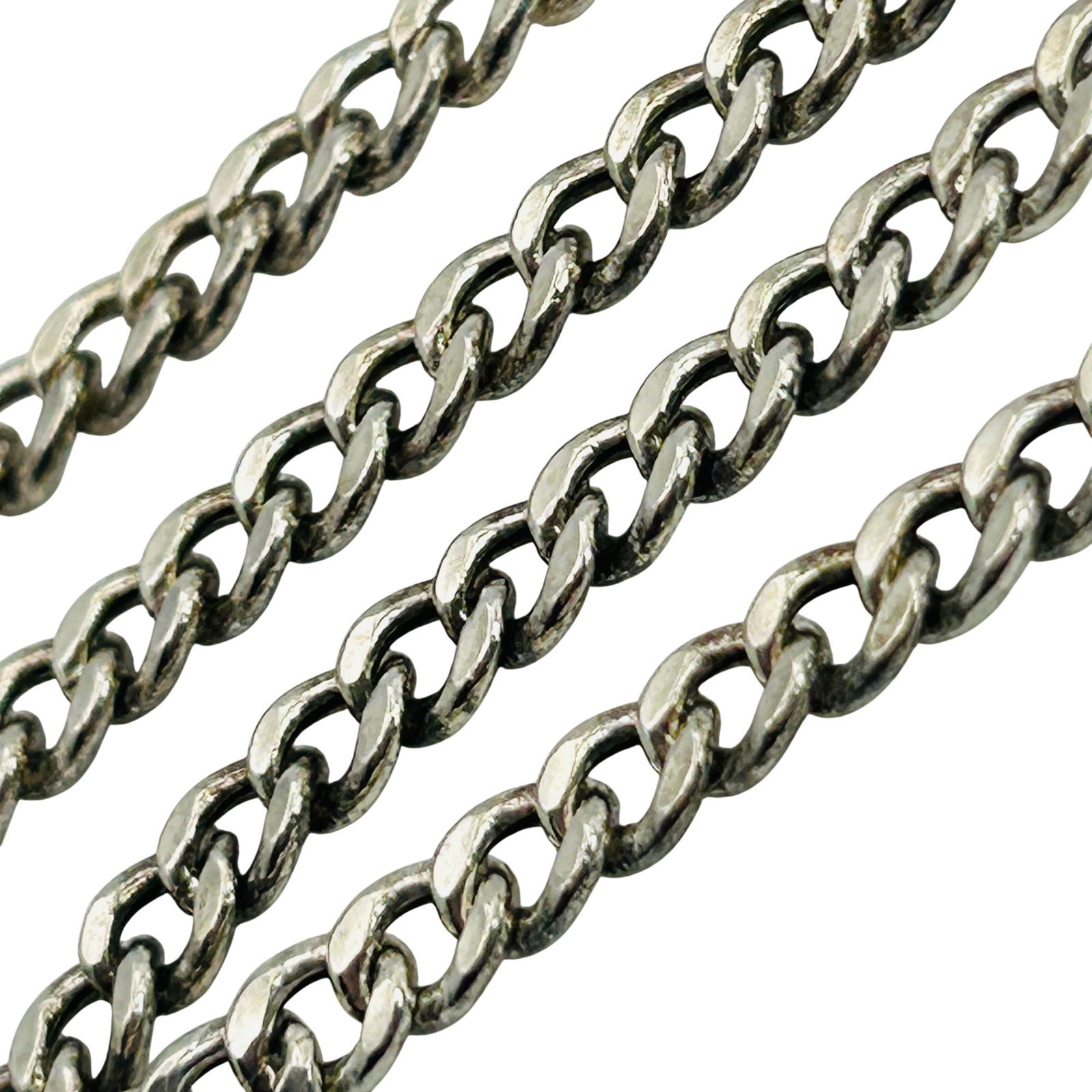 1758 AR Italy Sterling Curb Chain Toggle Clasp Necklace: 1758 AR Italy sterling curb chain toggle clasp necklace. 8.00g