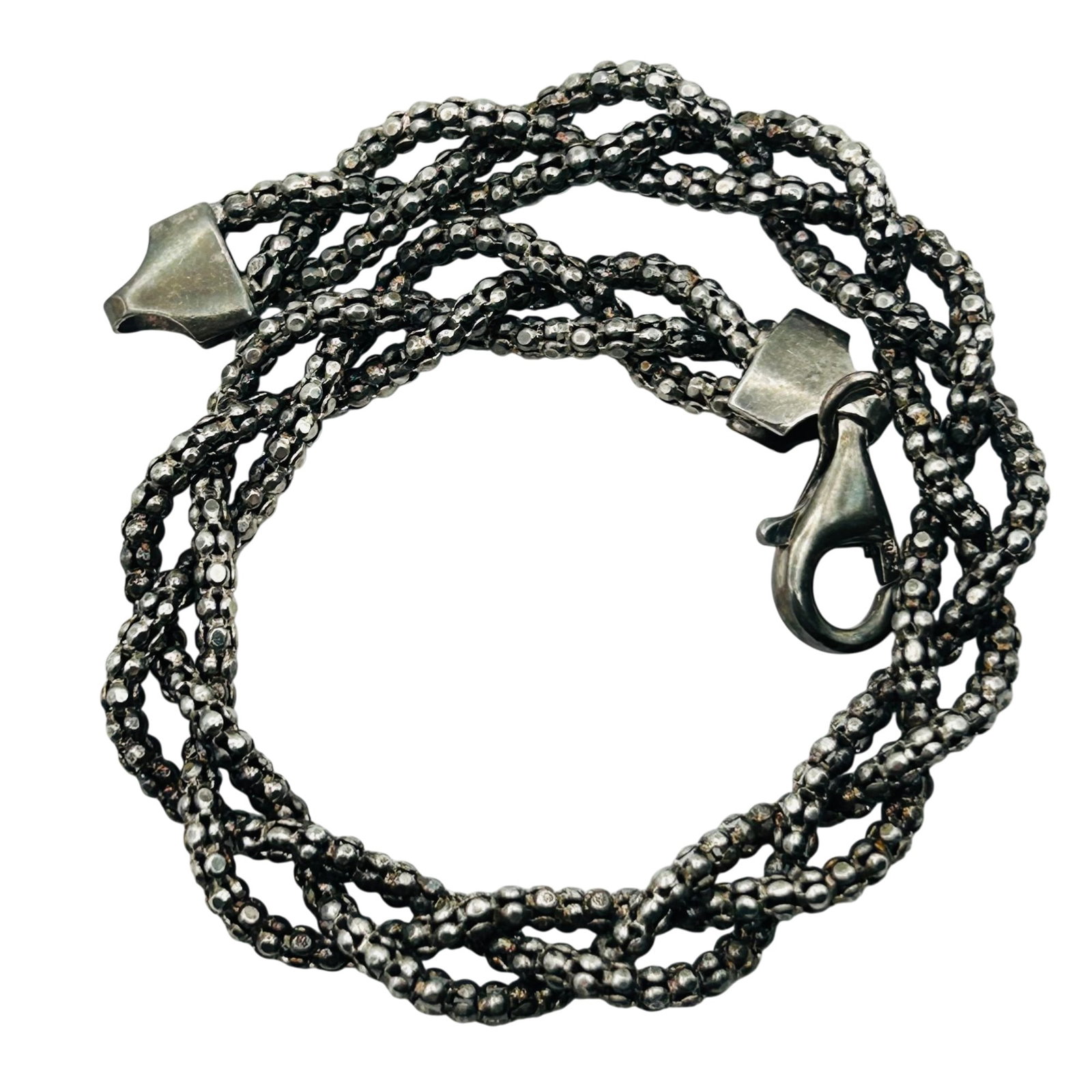 Milor Italy Sterling Braided Chain Bracelet: Milor Italy sterling braided chain bracelet. 6.70g