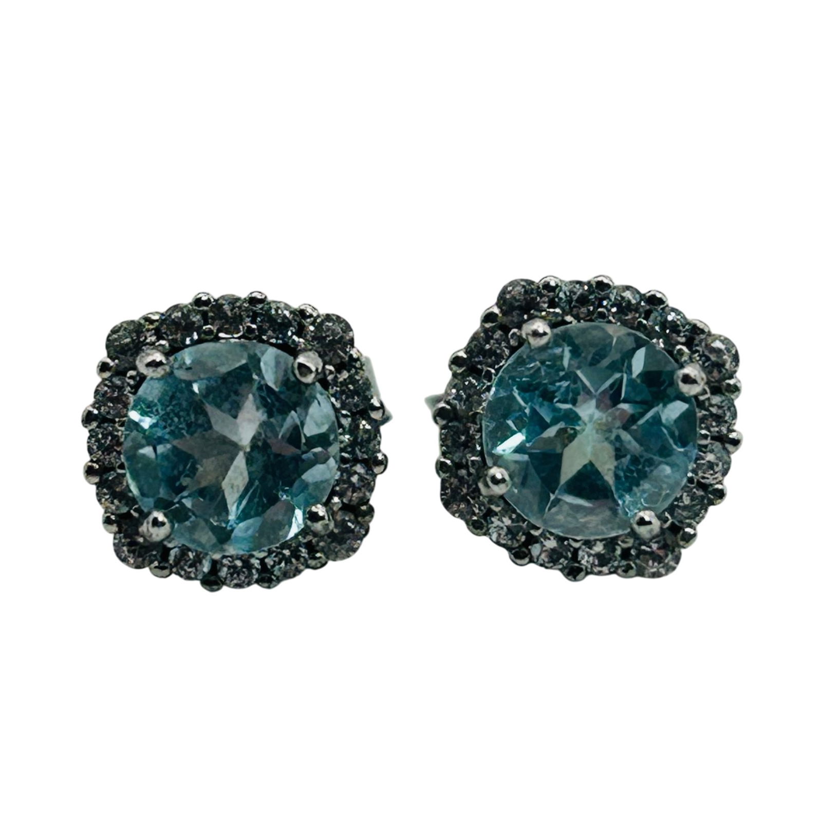 Sterling Topaz Spinel Stud Earrings: Sterling topaz spinel stud earrings. 2.00g