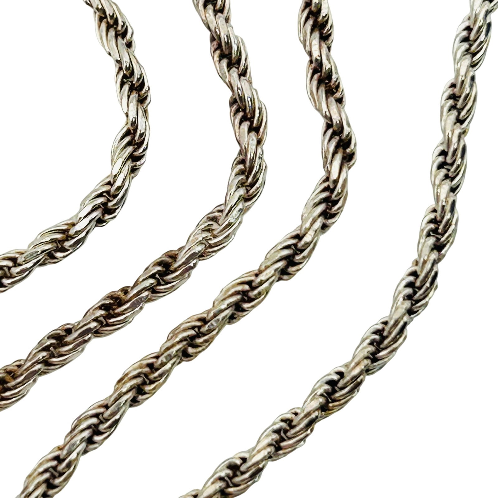 Italy Sterling Rope Chain Necklace: Italy sterling rope chain necklace. 6.20g