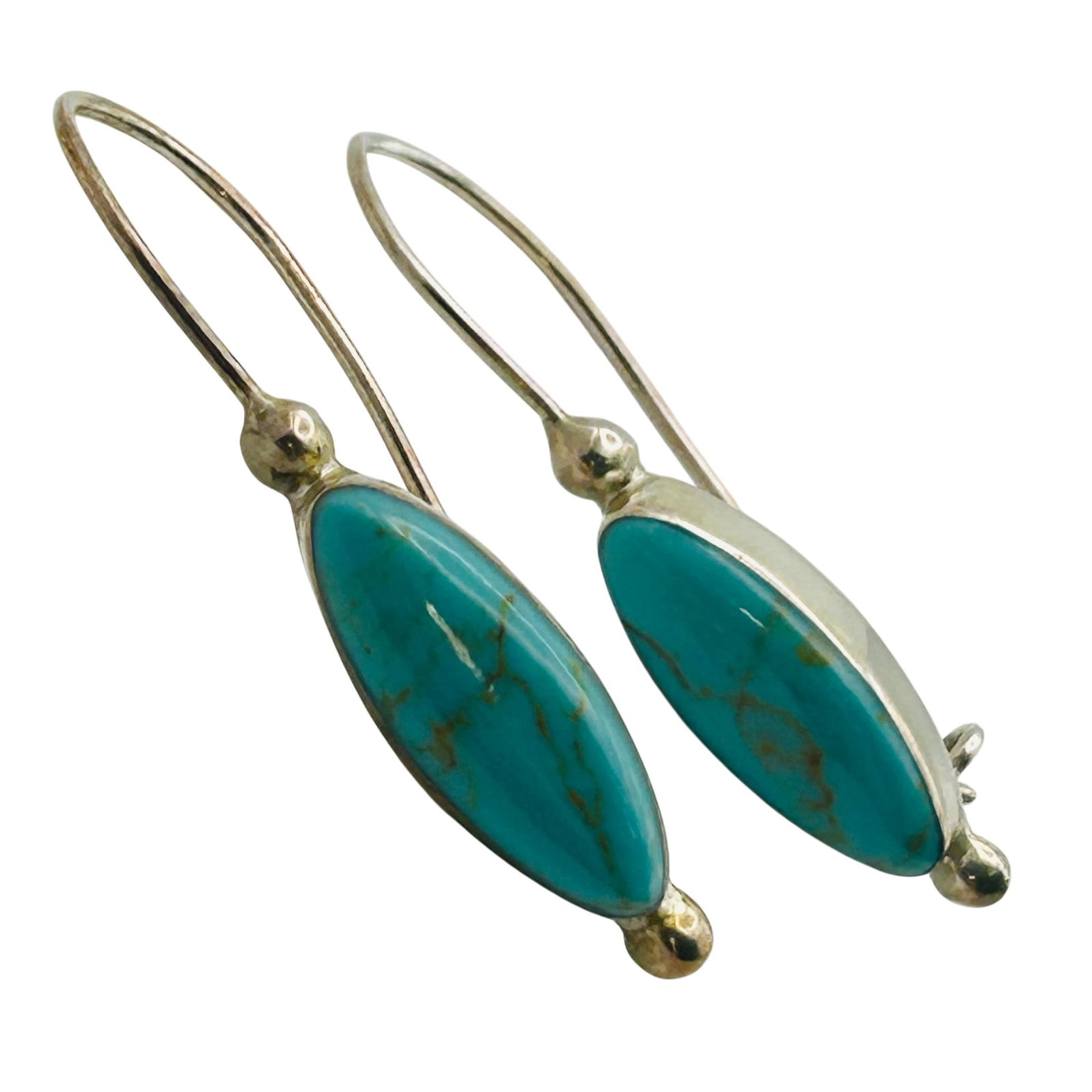 ATI Mexico Sterling Turquoise Earrings: ATI Mexico Sterling turquoise earrings. 5.50g