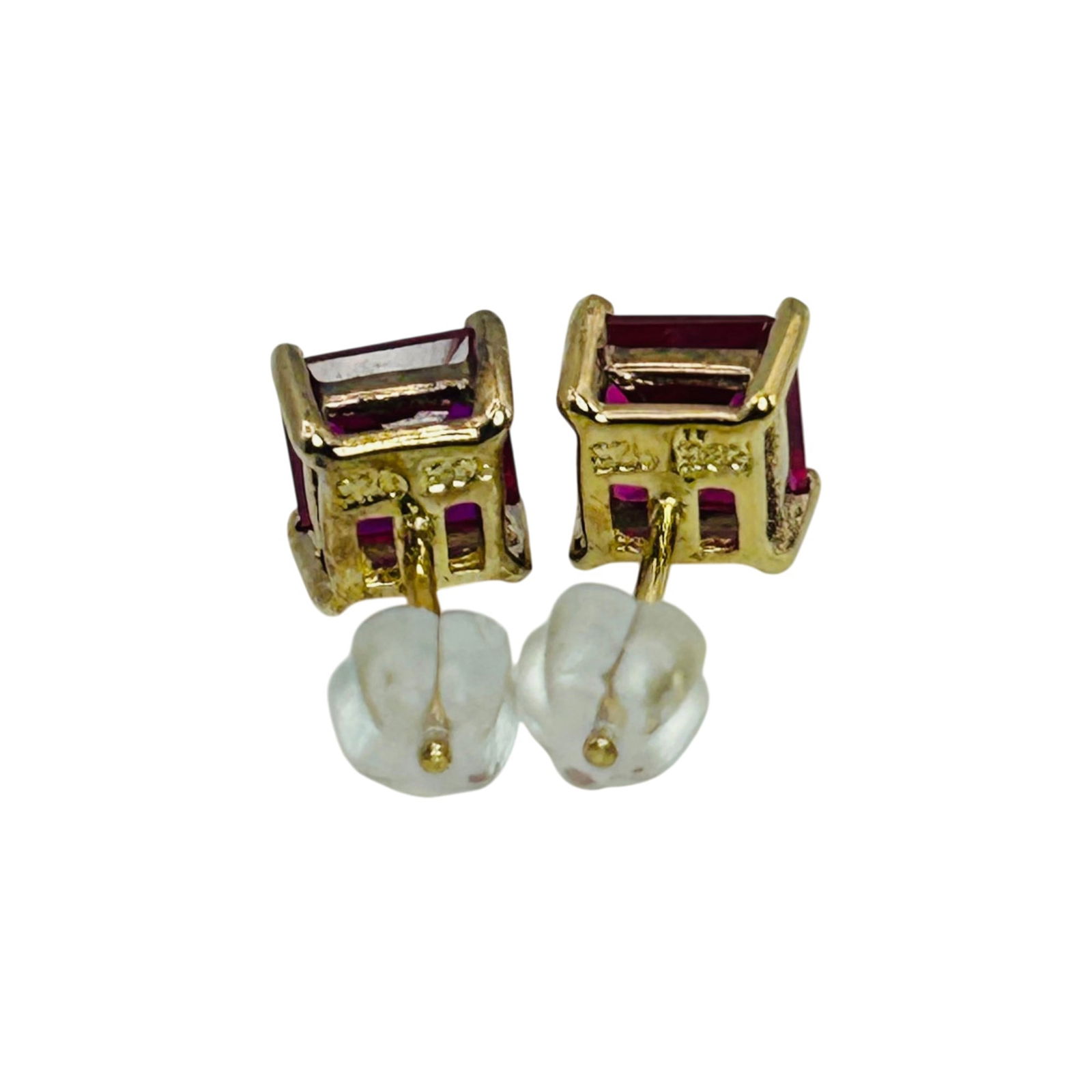 Sterling Ruby Stud Earrings - 4
