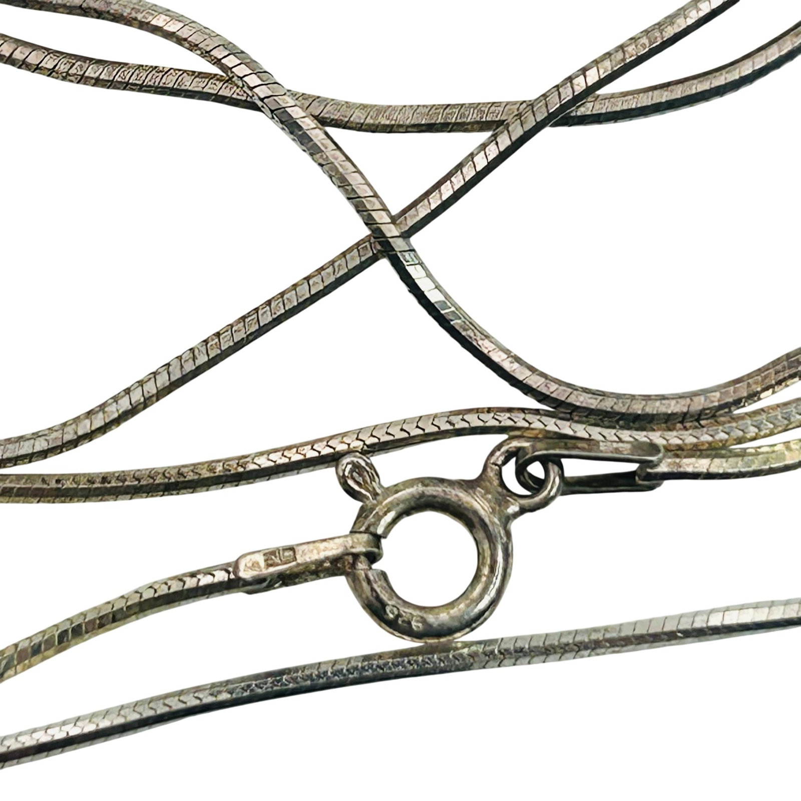 OTC Italy Sterling Snake Chain Necklace: OTC Italy sterling snake chain necklace. 5.50g