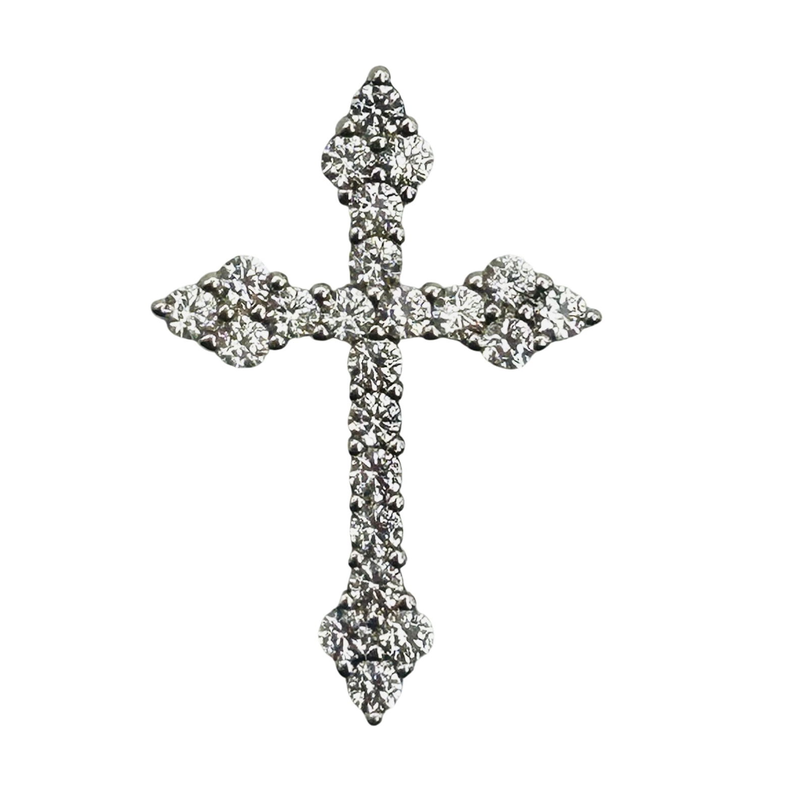 SUN Sterling Topaz Cross Pendant: SUN Sterling topaz cross pendant. 1.20g