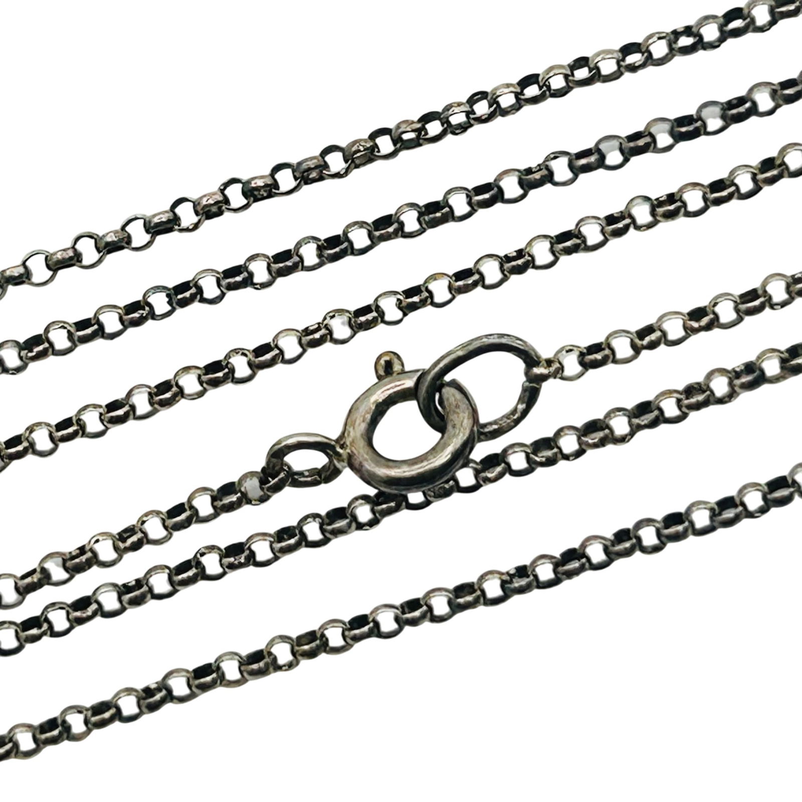 Sterling Cable Chain Necklace: Sterling cable chain necklace. 2.20g