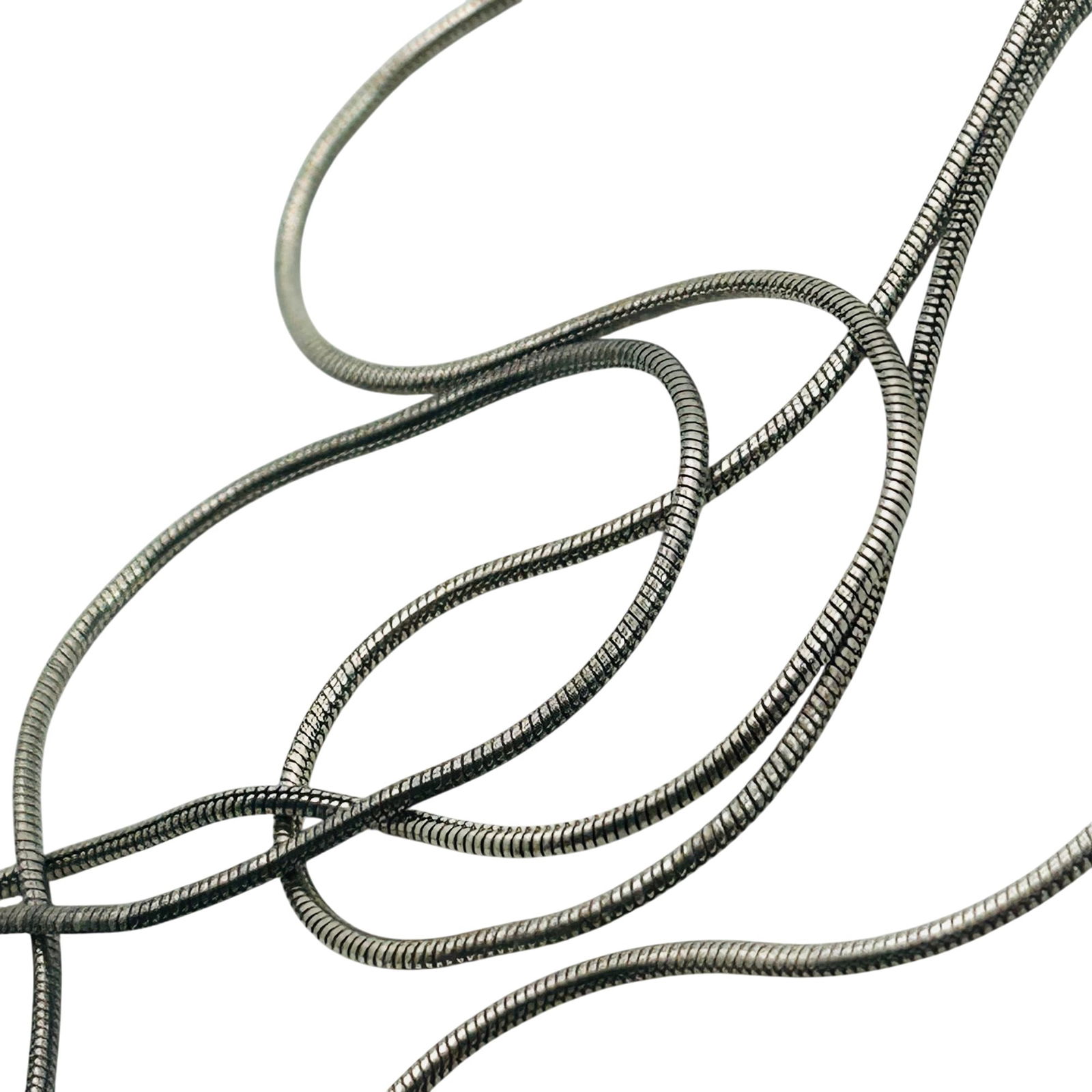 KC Italy Sterling Round Snake Chain Necklace: KC Italy sterling round snake chain necklace. 8.80g 15in